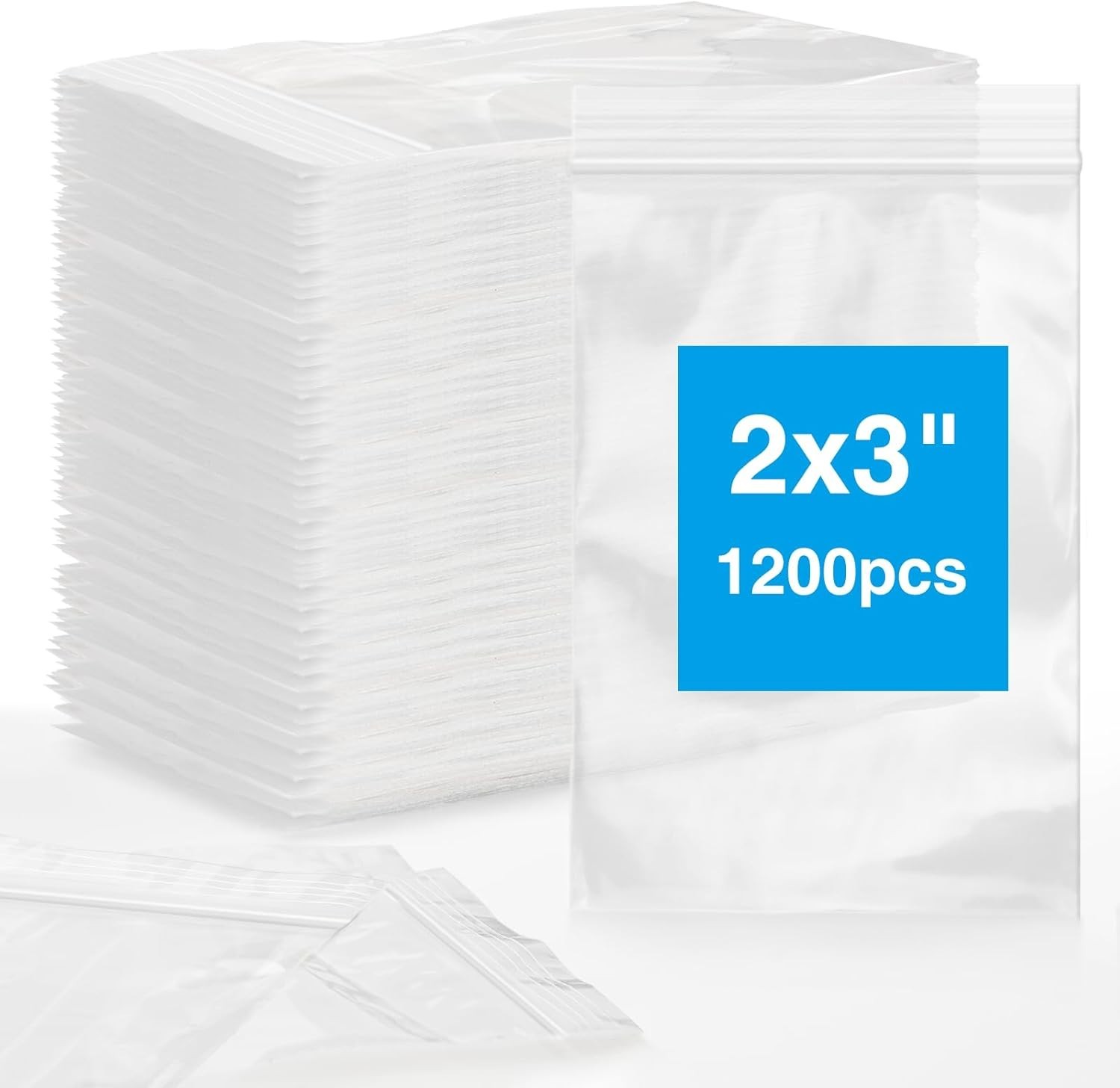 Value Pack of 1200 Resealable 2×3 Plastic Zip Bags – Perfect for Daily Use