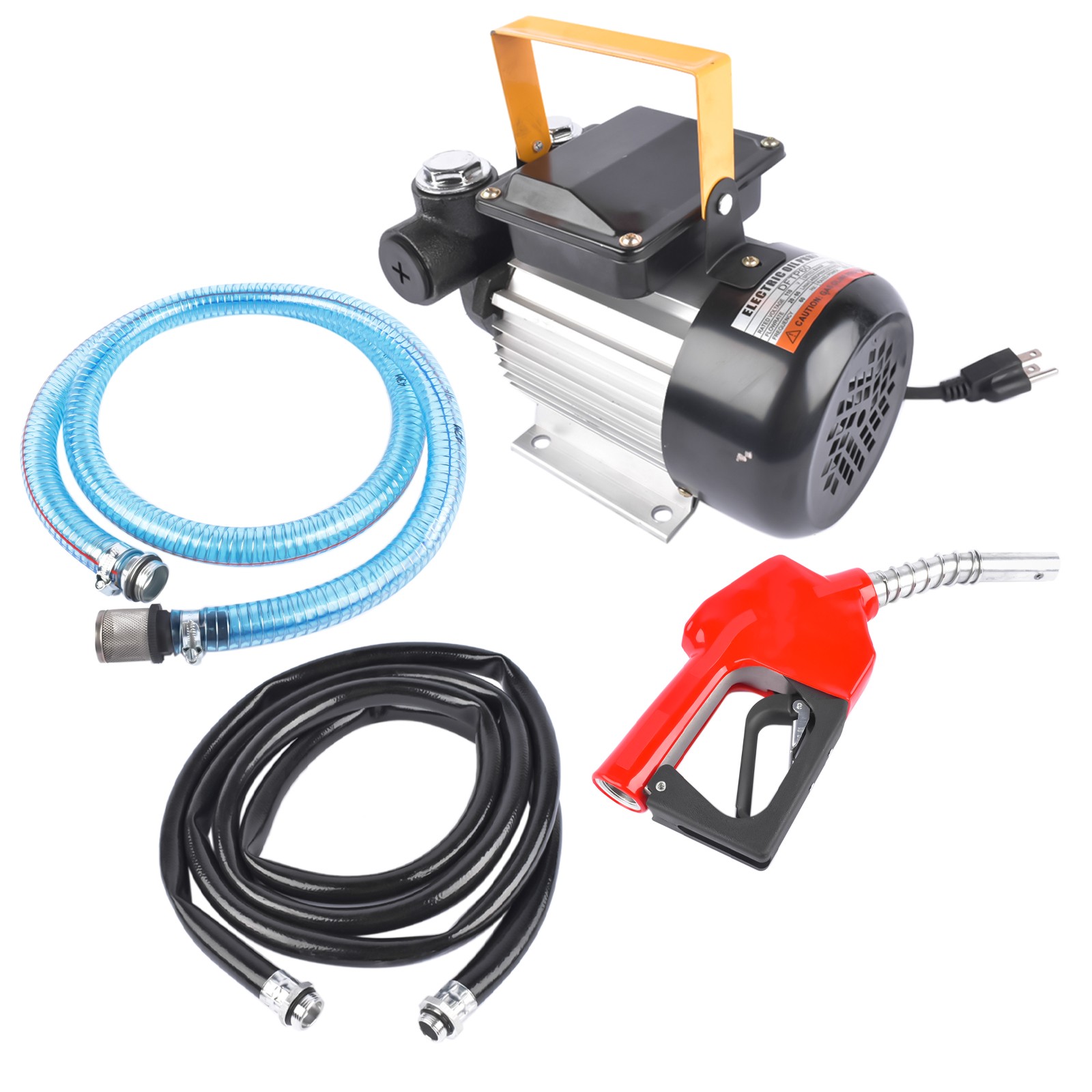AC Fuel Transfer Pump Refueling Gun Kit 16GPM 110V 60Hz 550w Self-Priming 16ft