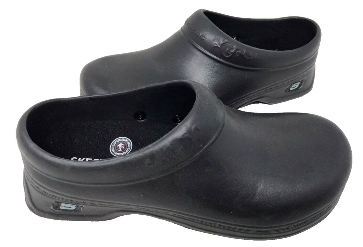 Skechers Women’s Work Oswald Clara Slip On Slip Resistant Clogs Blk Size:7 180i