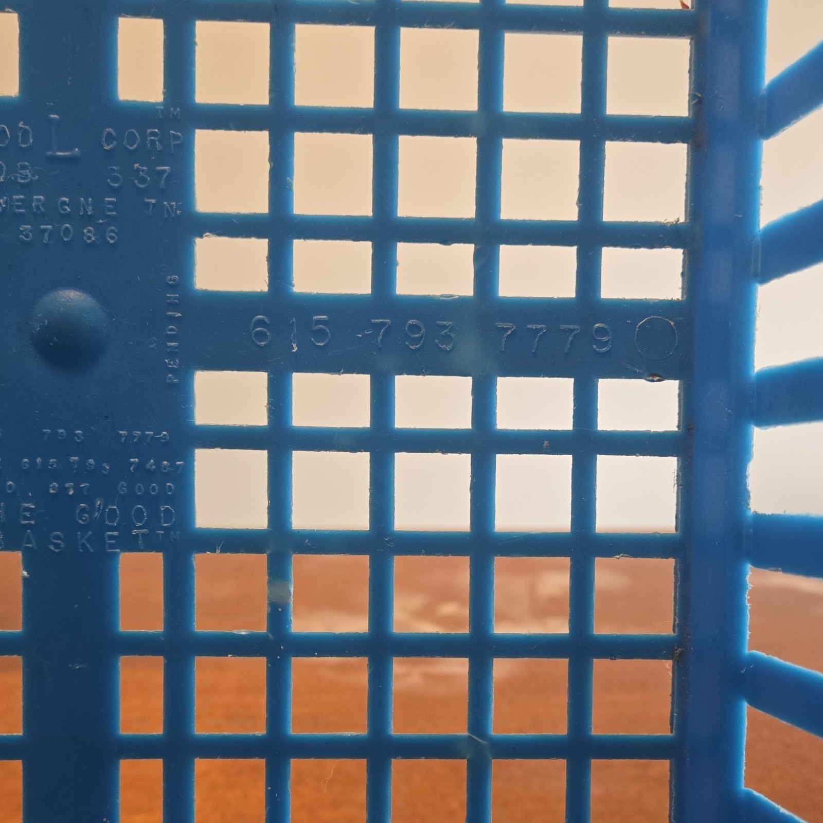 Toys R Us Geoffrey The Good Basket Blue Plastic Hand Basket Stackable