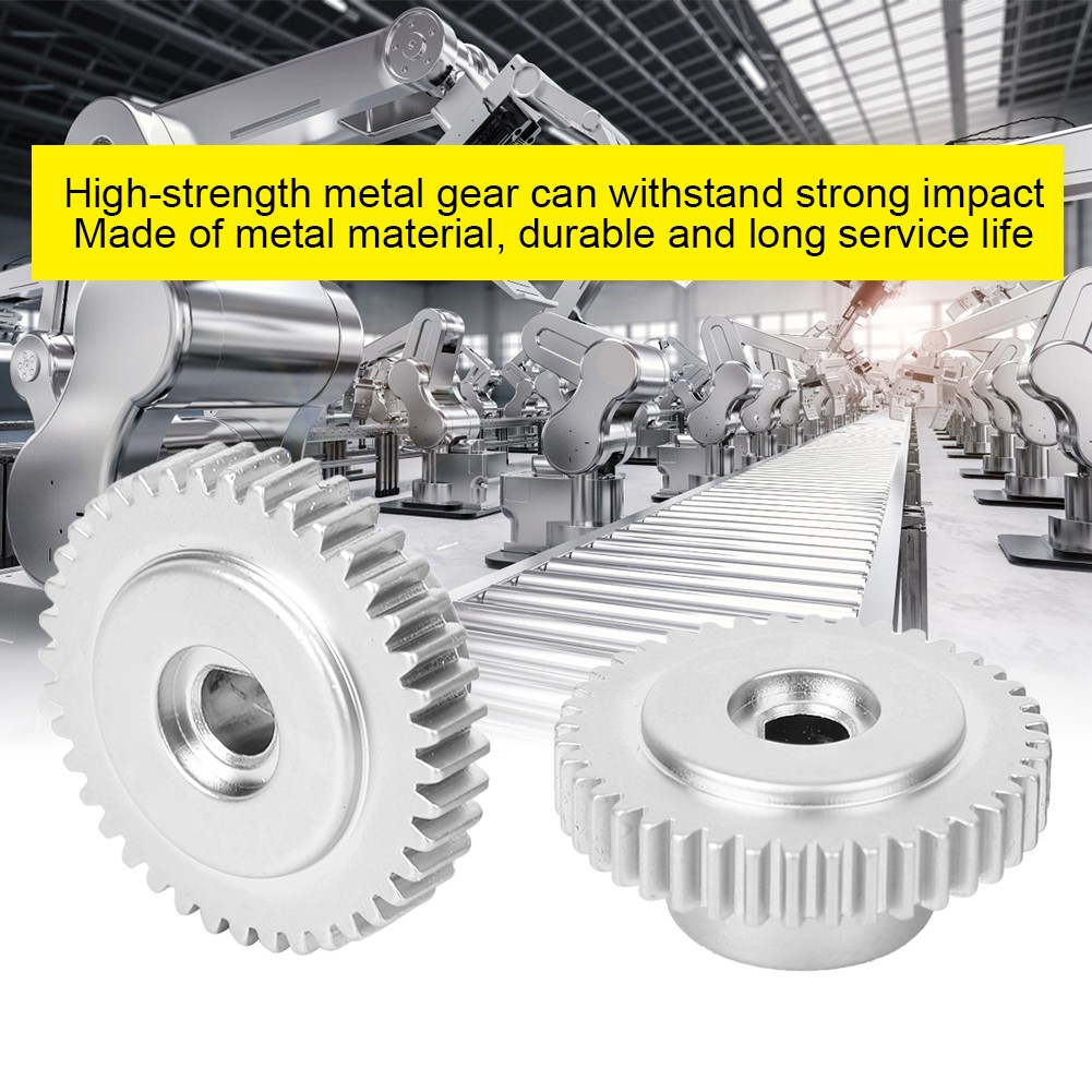2Pcs Durable 40 Teeth D-Hole Gear For Robotics Metal Material Easy To Use