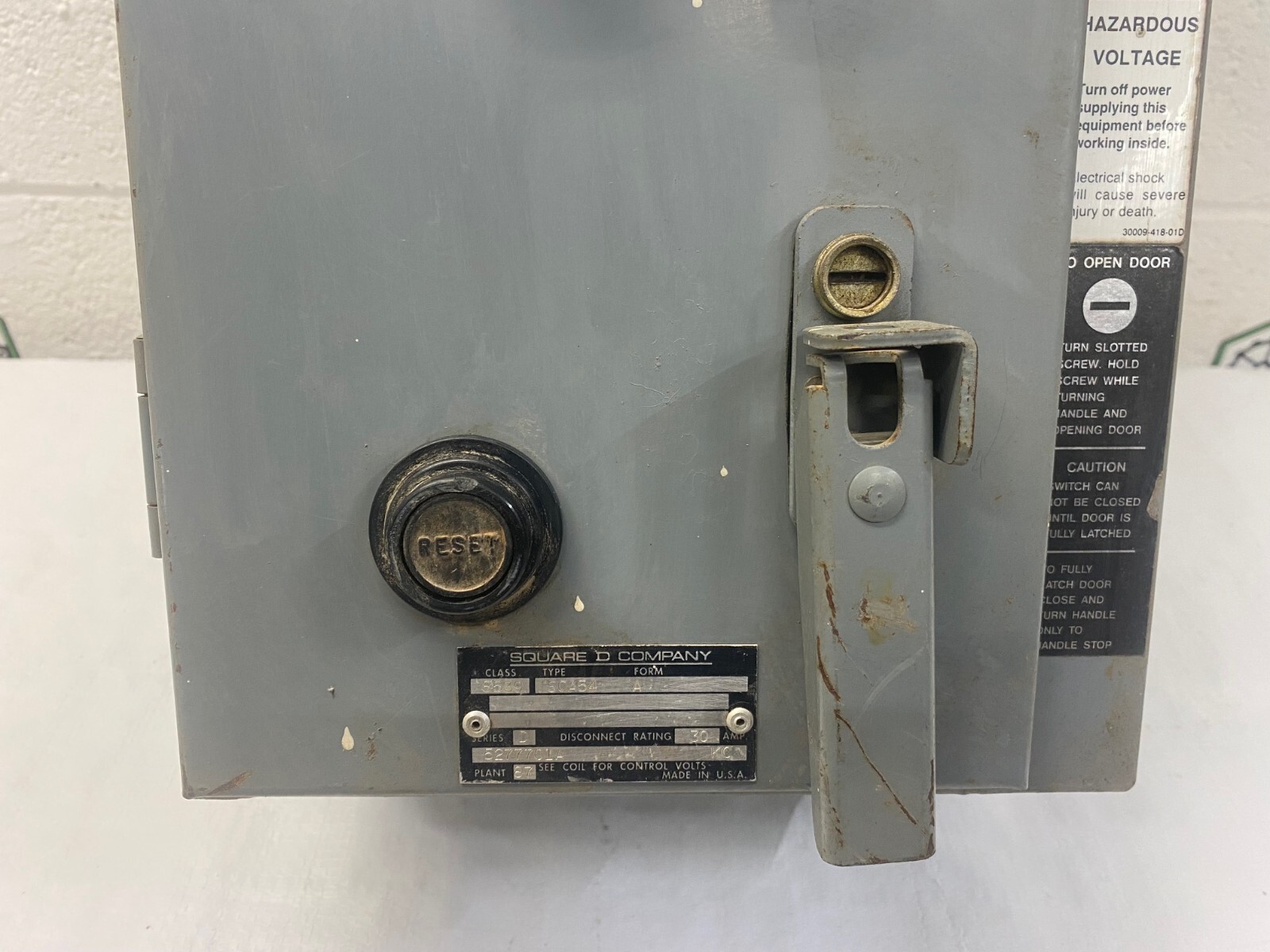 Square D 8539 SC54 A Ser D Combination Starter Motor Circuit Protector