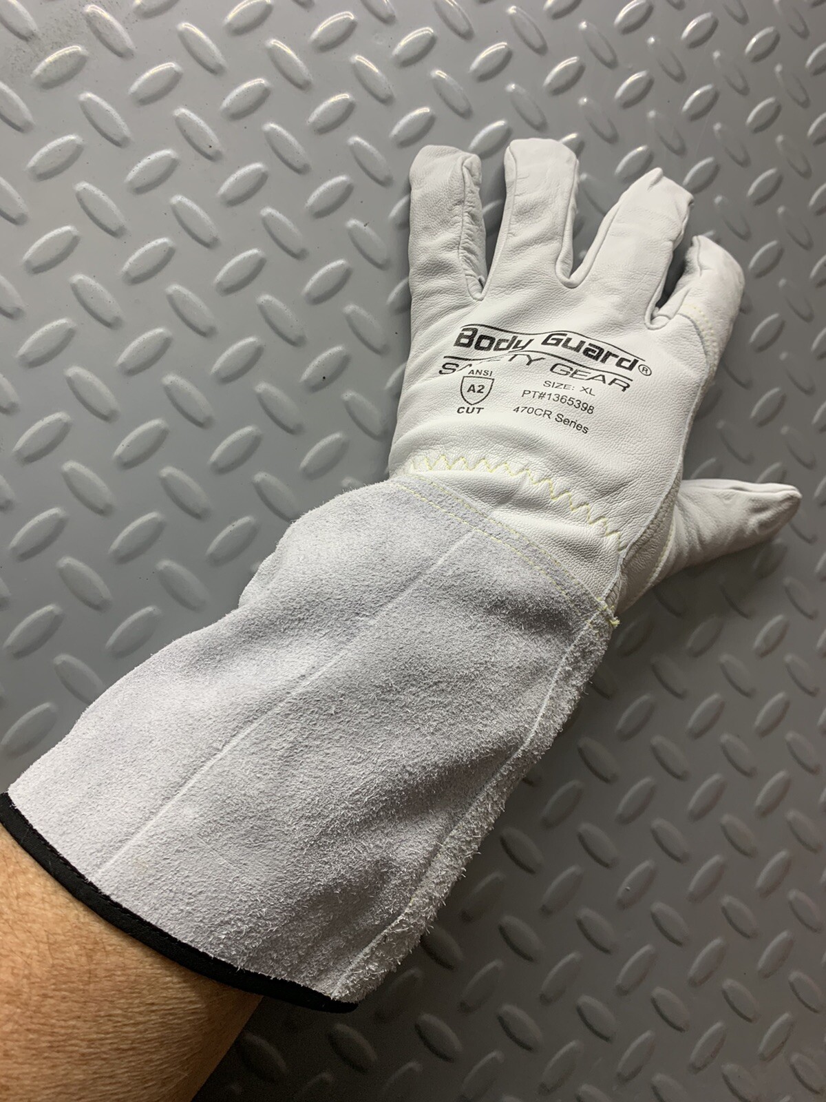 Welding Gloves Leather Goat Skin Tig Mig ANSI A2 Cut Protection S M L XL XXL