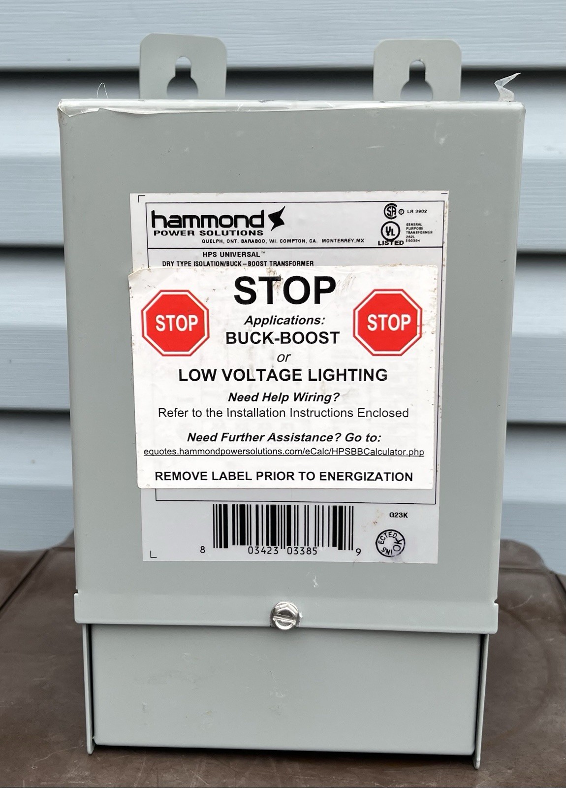 Hammond Power Solutions Transformer Buck Boost Series AB00821421 New Without Box