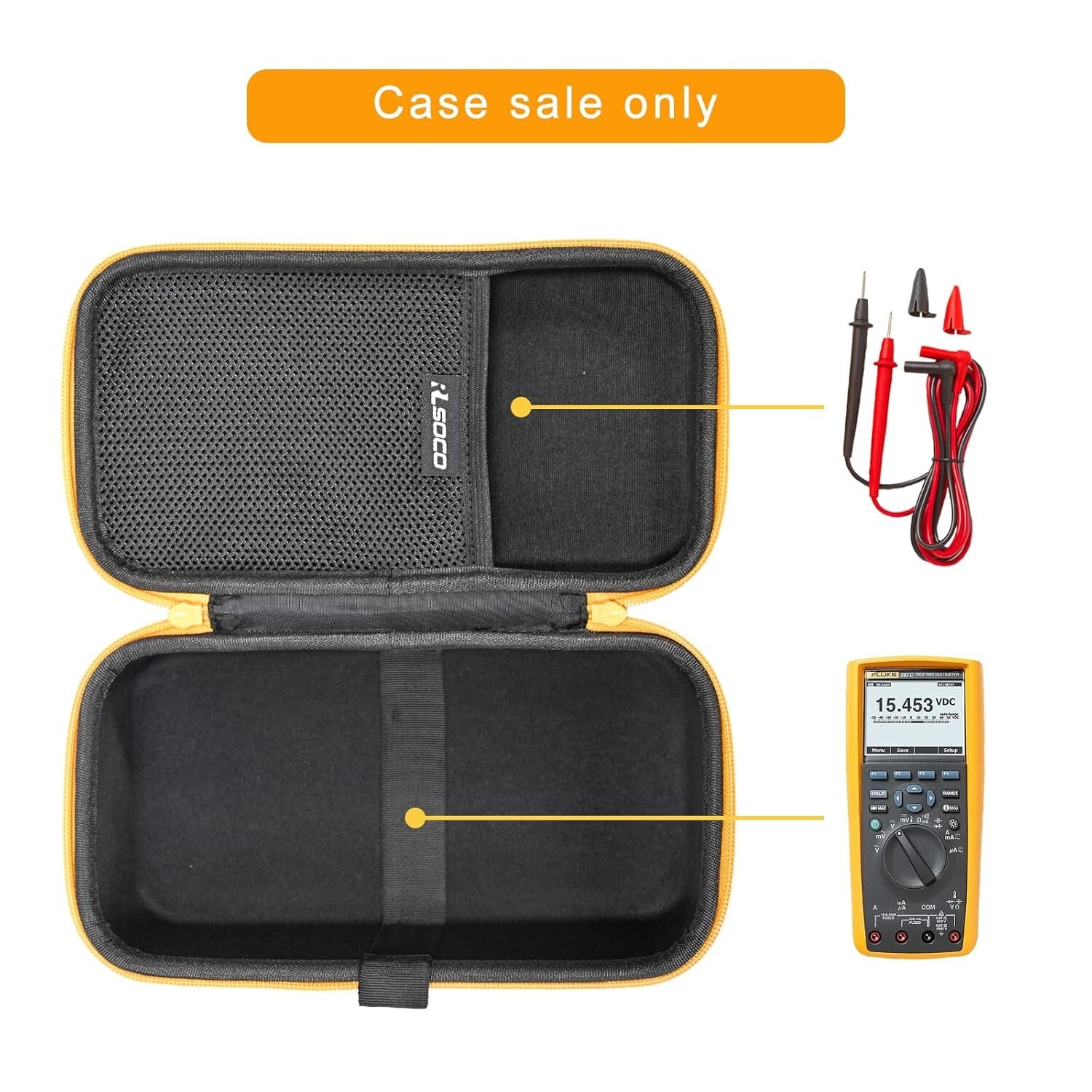 Hard Case for Fluke 289/287 & Works with UNI-T UT181A Datalogging Multimeter