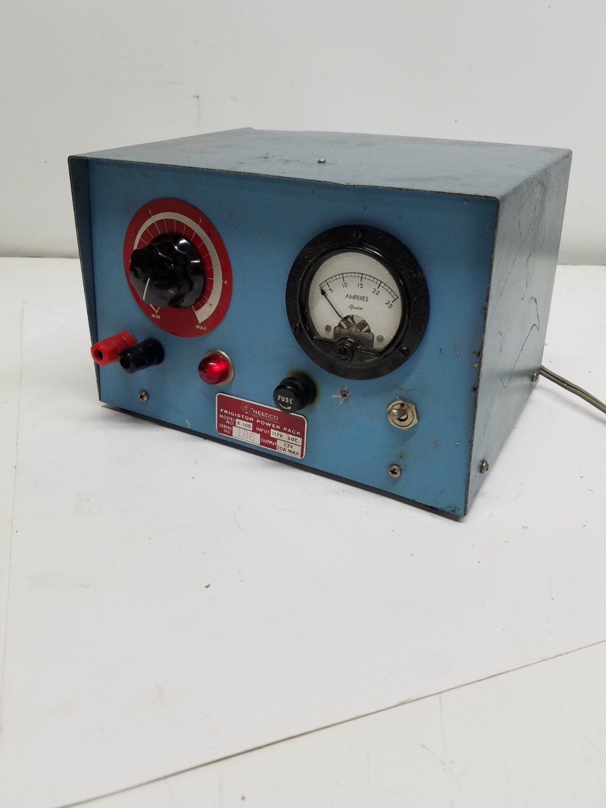 Needco K-100 Frigistor Power Pack Variable DC Supply 1.2v, 20a ~ Vintage