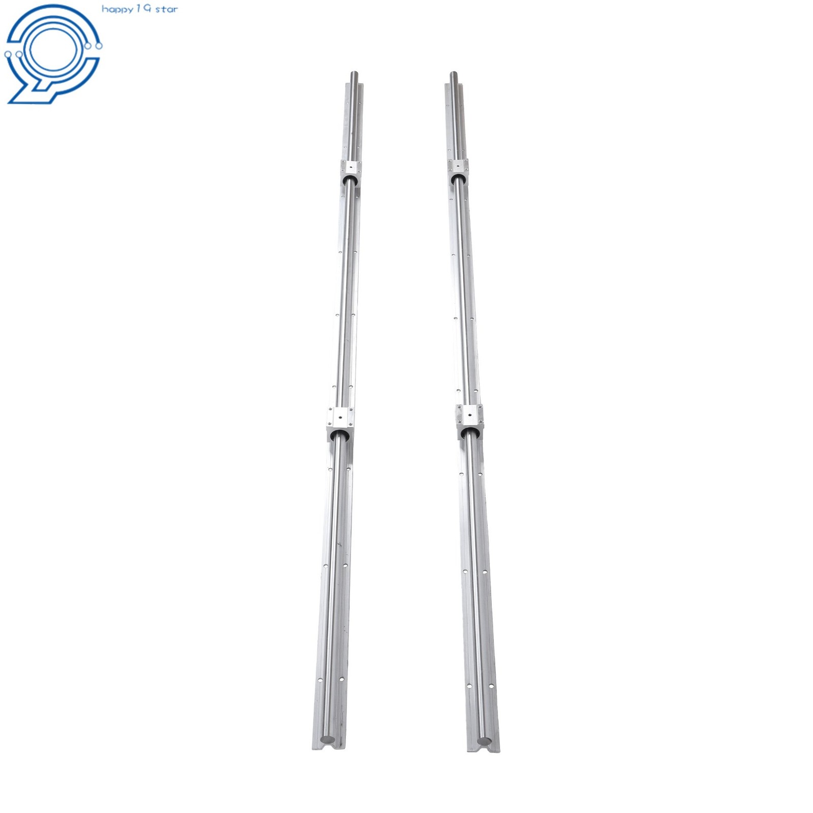 Industrial SBR20 1800mm Linear Guide 2PCS w/4 Blocks for Lathe/Automation
