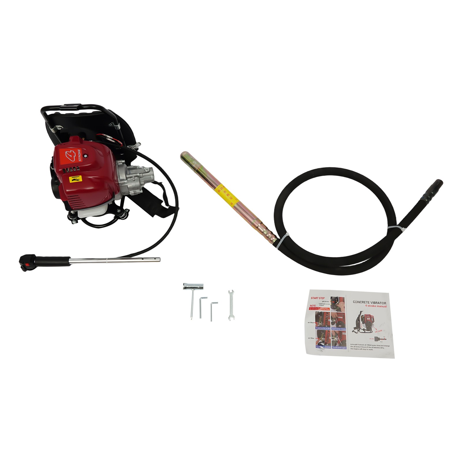 4 Stroke 1.4HP Concrete Vibrator Backpack Vibrator Portable Concrete Vibrator