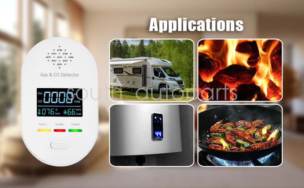 Digital Gas Leak Detector Alarm Sensor Propane Butane Methane Natural Catch US