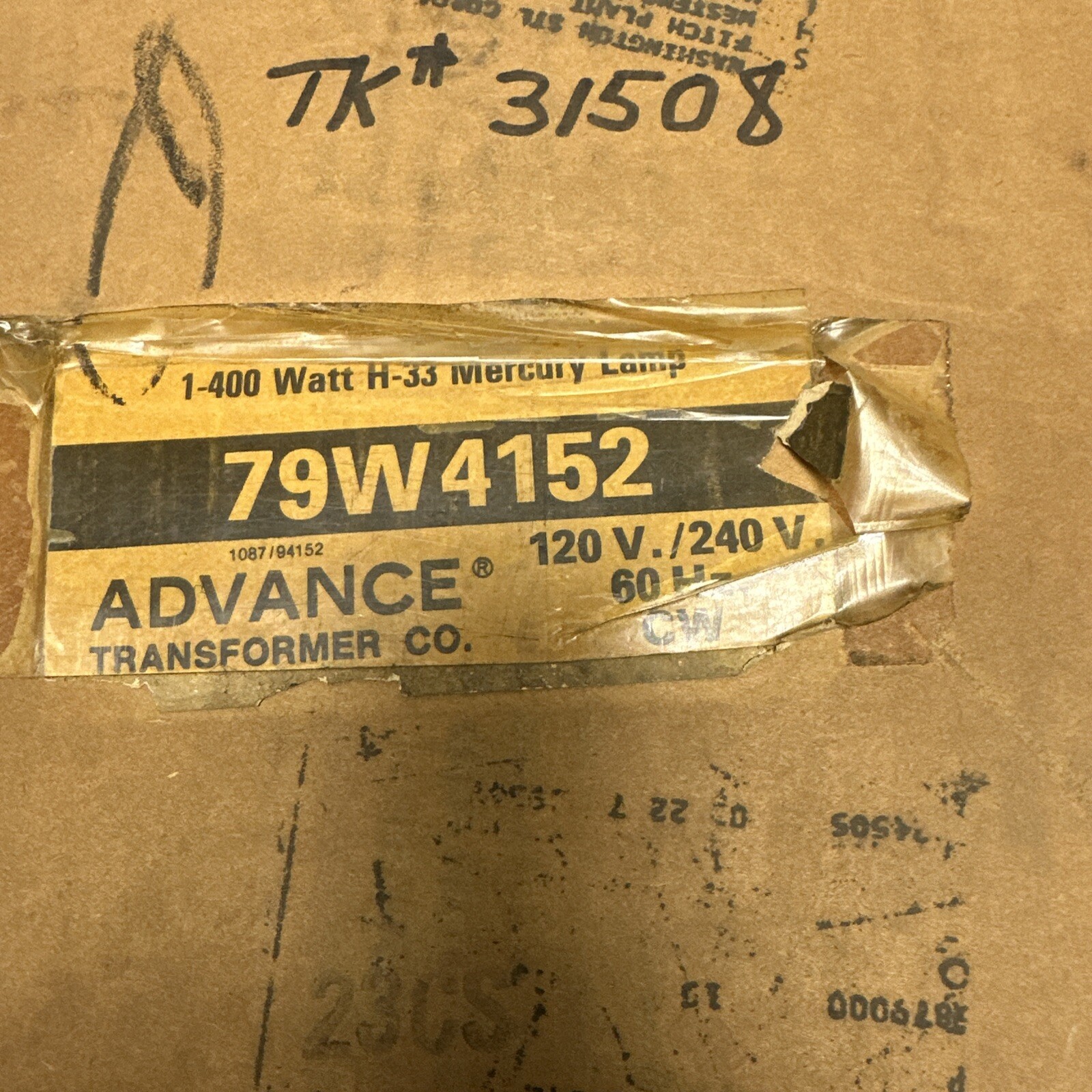 Advanced,79W4152,Weatherproof Ballast 400W H-33 Mercury Lamp