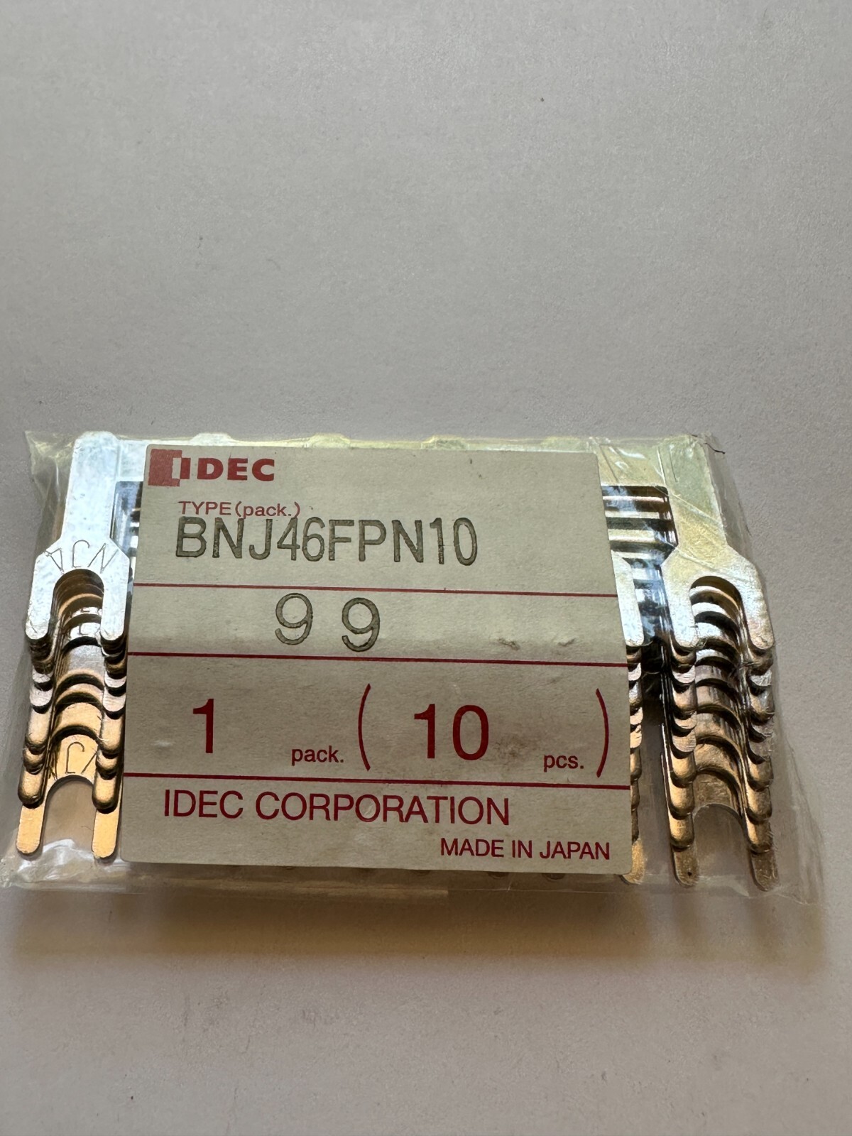 IDEC BNJ46FPN10 Jumper Fork 6 Pole 20A Bag of 10pcs – New Fast Ship