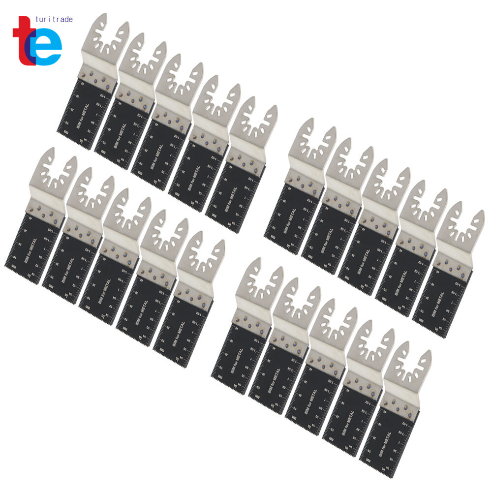 20 Pcs Bi-Metal Oscillating Tool Multitool Quick Release Oscillating Saw Blades