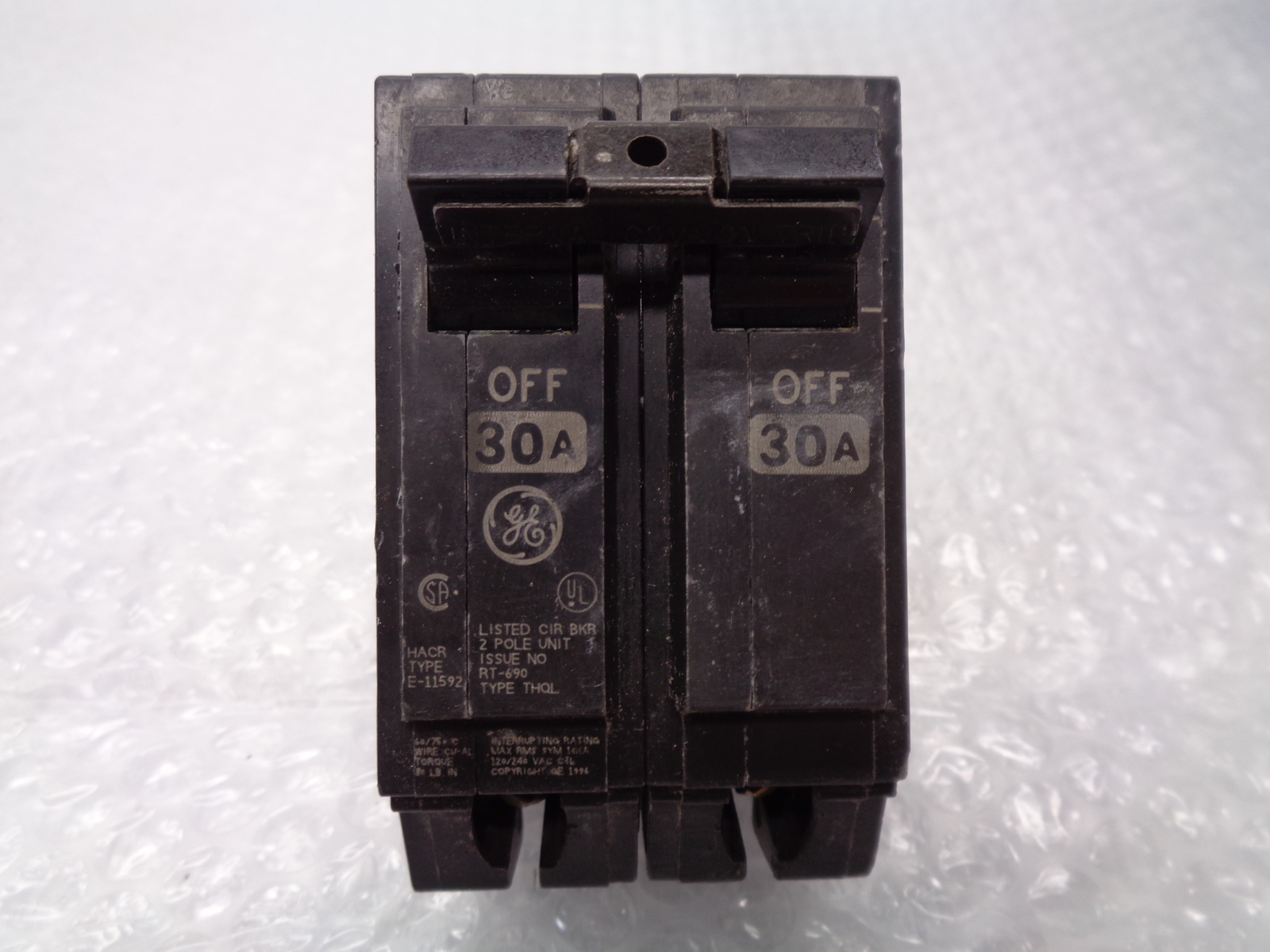 GENERAL ELECTRIC HOM230 BREAKER 2POLE 30AMP UNMP