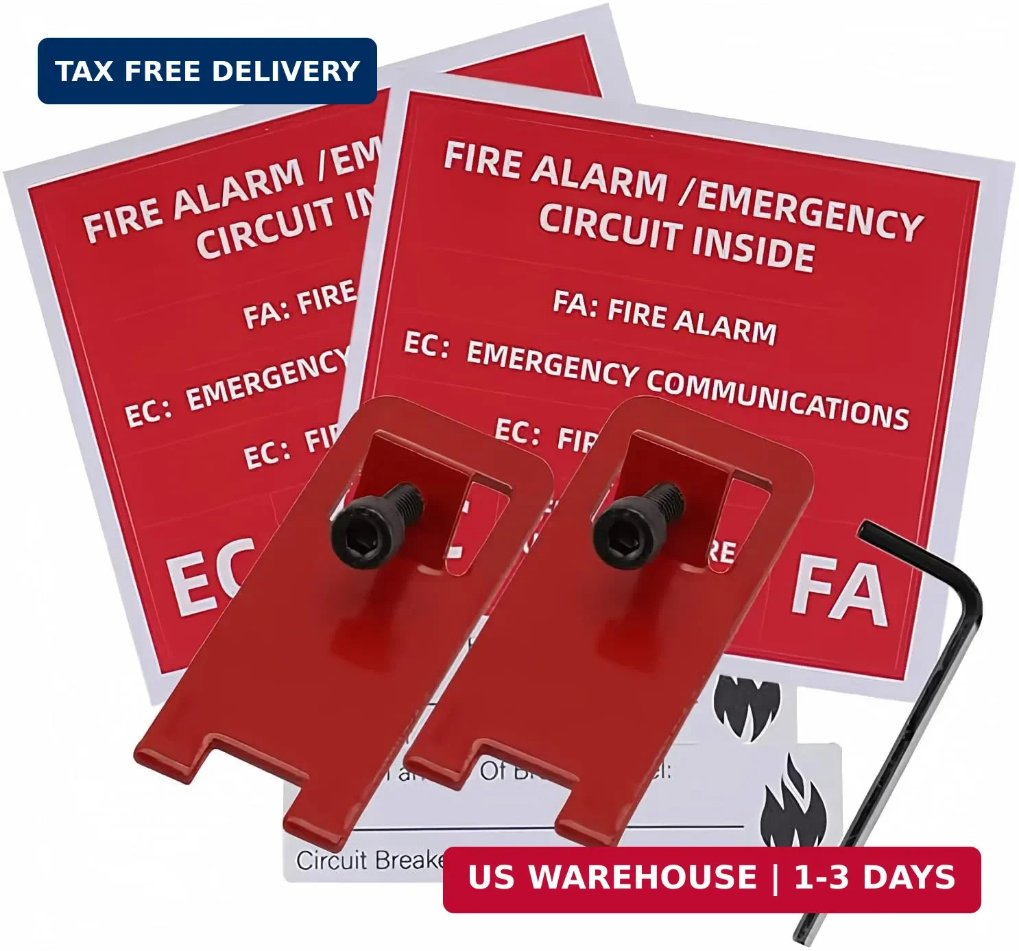 25 Sets Fire Alarm Locks, E-Series Fire Lockout Kit, Lockout | Metal material, R