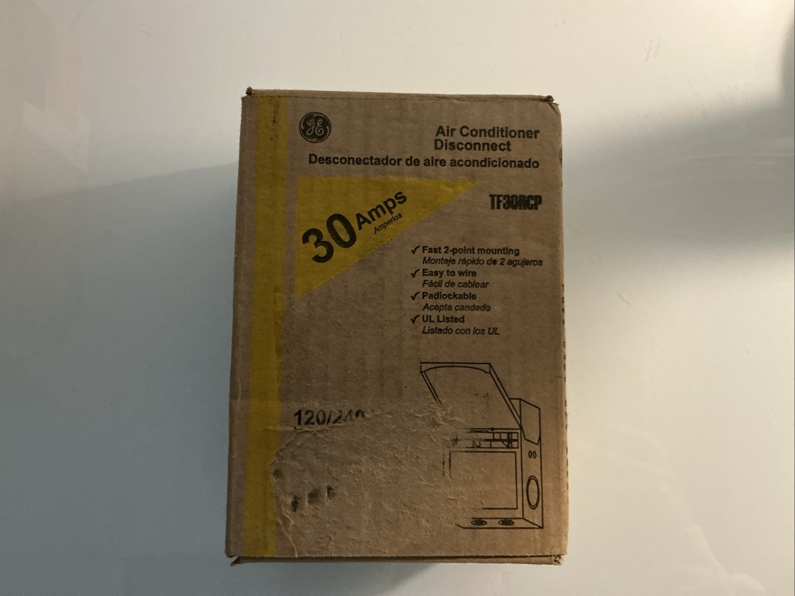 GE TF30RCP 120/240V AC Disconnect Safety Switch – Gray