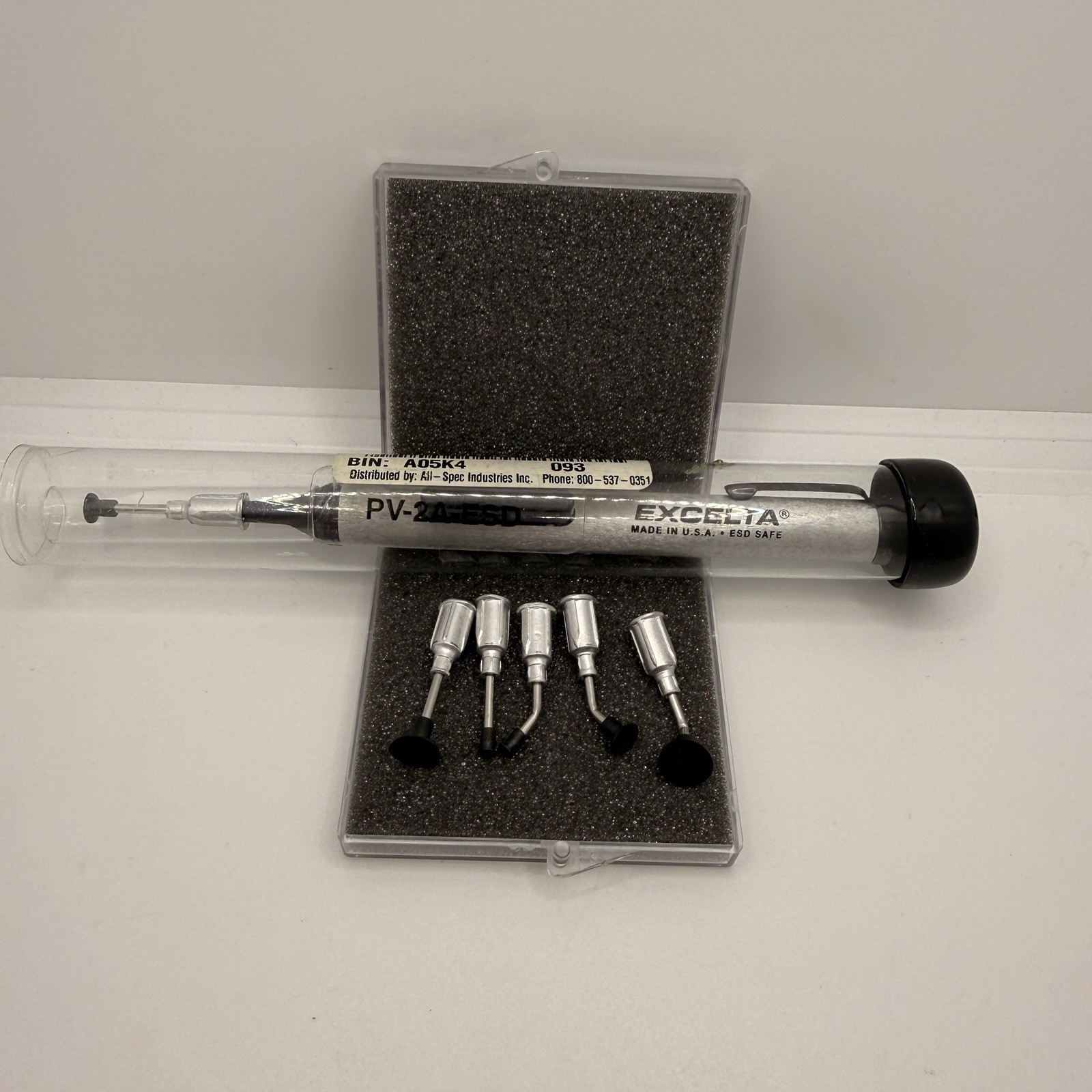 Excelta PV-2A-ESD Pen-Vac Vacuum Pickup Tool Kit – ESD Safe SMT Pick & Place