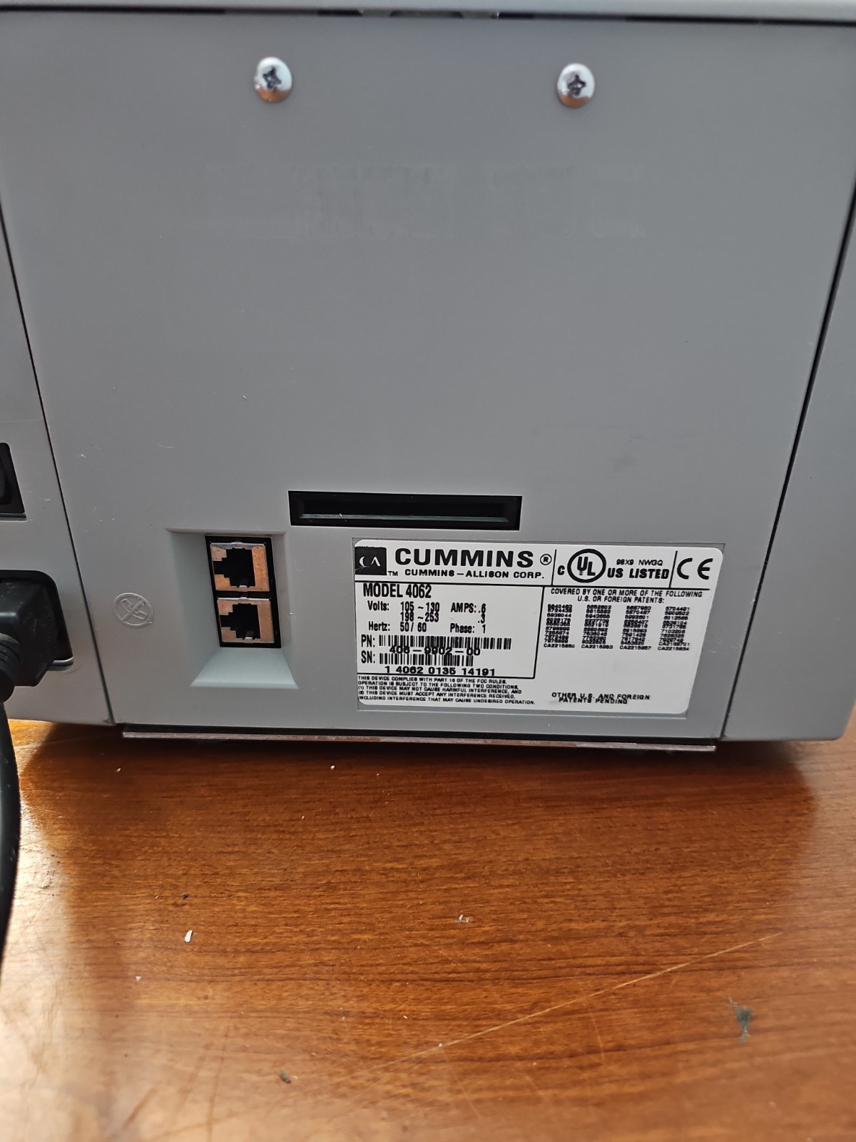 Cummins Allison Jetscan 4062 Currency Counter Money Bill Counter