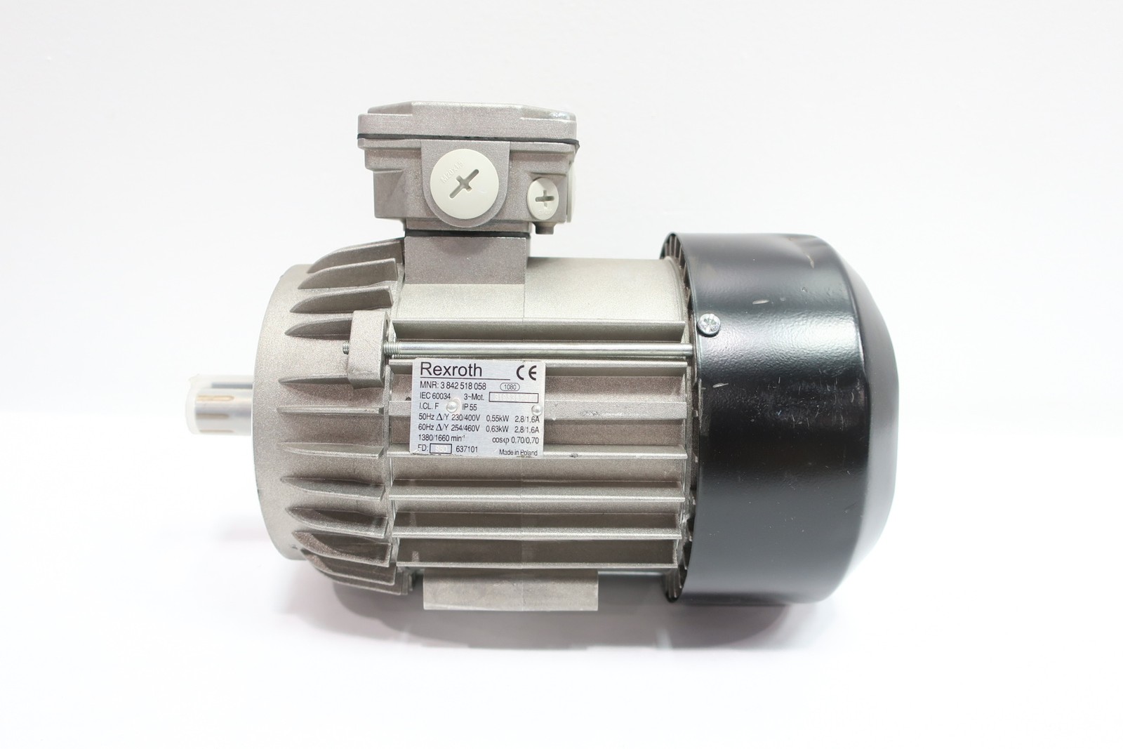 Rexroth 3842518058 Ac Motor 0.63kw 1660rpm 460v-ac 3ph