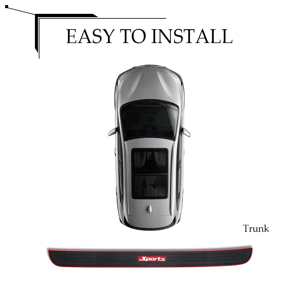 Car Rear Bumper Protector Guard, 35.4 * 2.76 Inch Universal Rubber Scratch-Re…