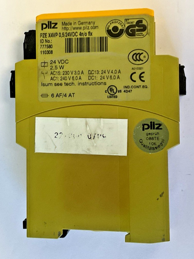 PILZ PZE X4VP 0,5/24VDC 4N/O FLX SAFETY RELAY 24VDC 2.5W