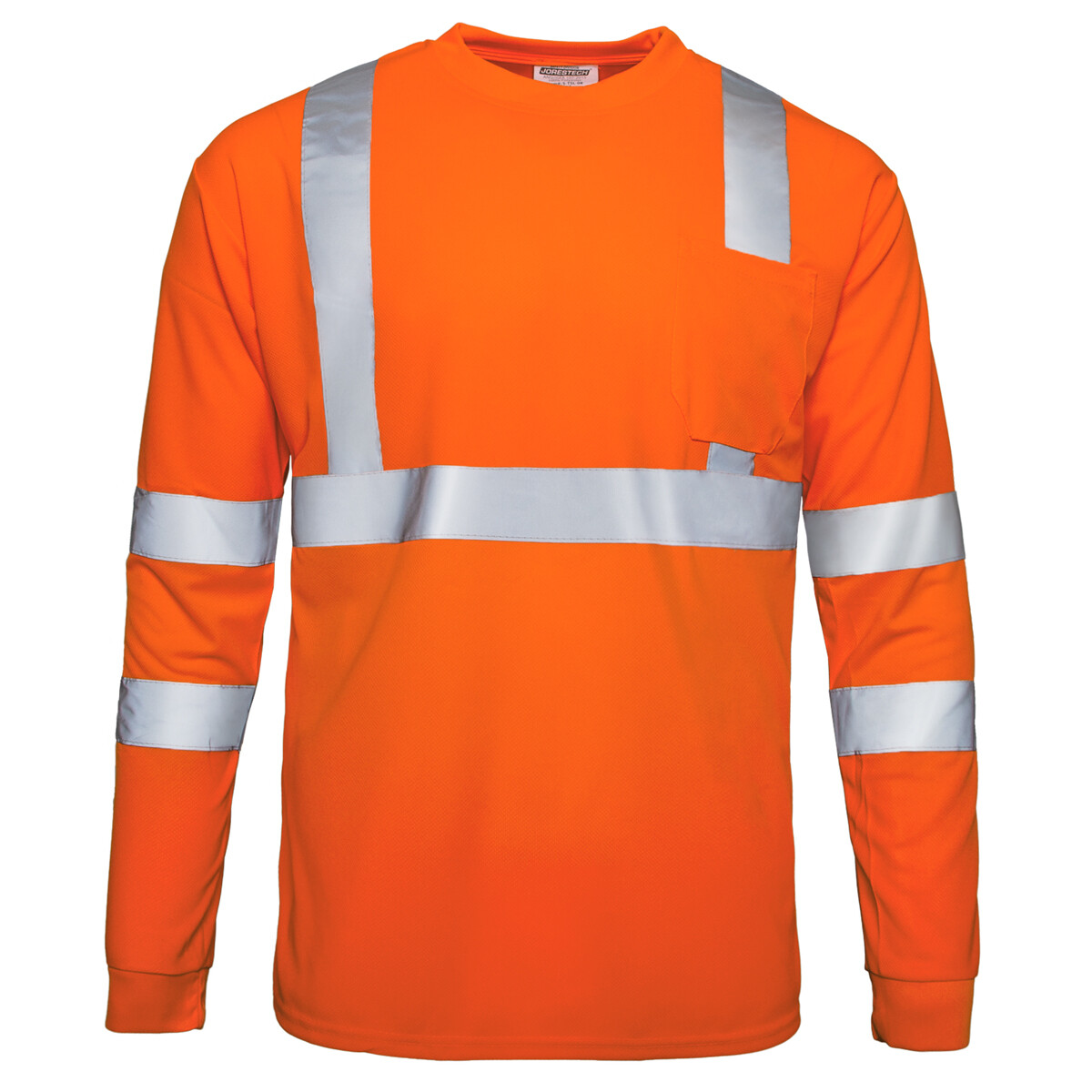 Hi Vis T Shirt ANSI Class 3 Reflective Safety Long Sleeve HIGH VISIBILITY Orange