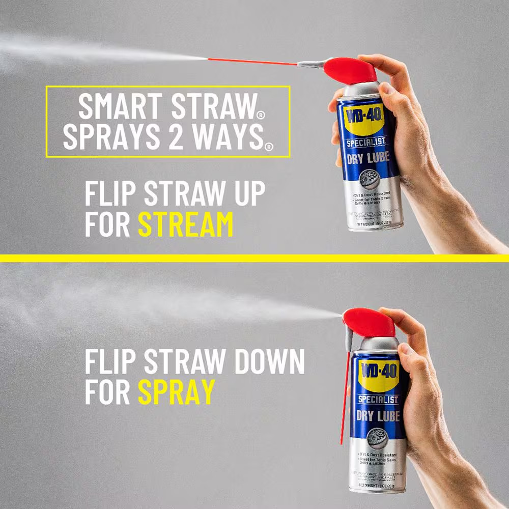 WD-40 Specialist Dirt & Dust Resistant Dry Lube PTFE Spray , 10 OZ