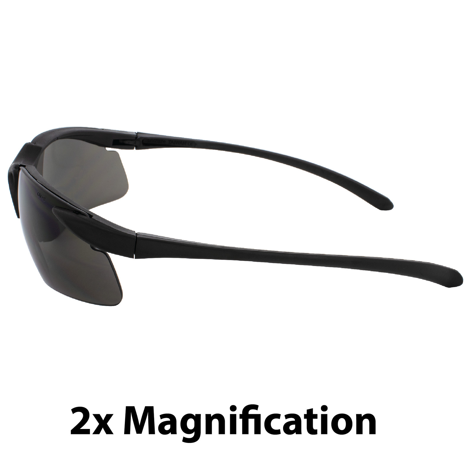 Apex Bifocal Safety Glasses 2.0 Shatterproof Smoke Lens Black Frame ANSI Z87.1