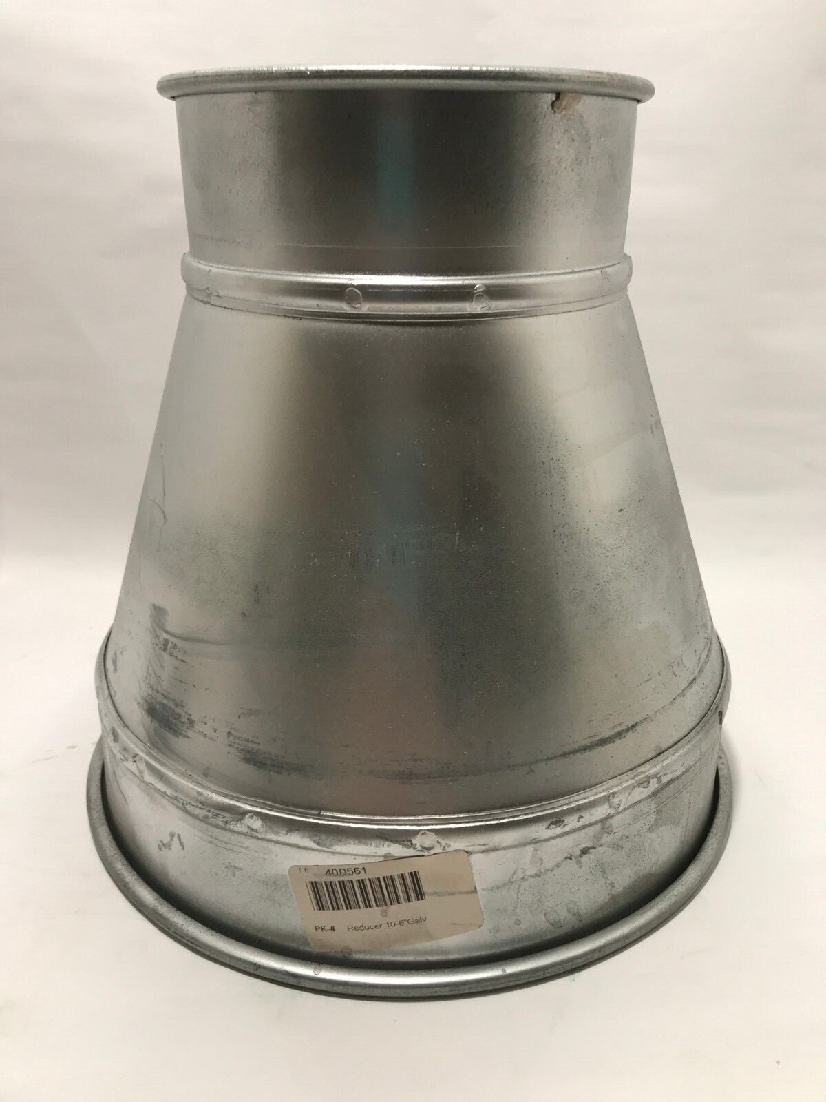 Nordfab 8040025889 Reducer Stainless Steel 22ga 10 in x 6 in Duct Diameter