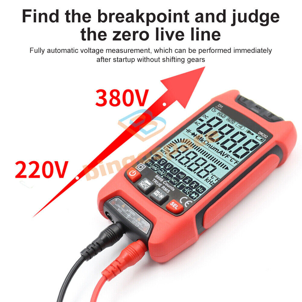 DM202 Digital Multimeter Voltmeter Resistance Capacitance Temp Transistor Meter