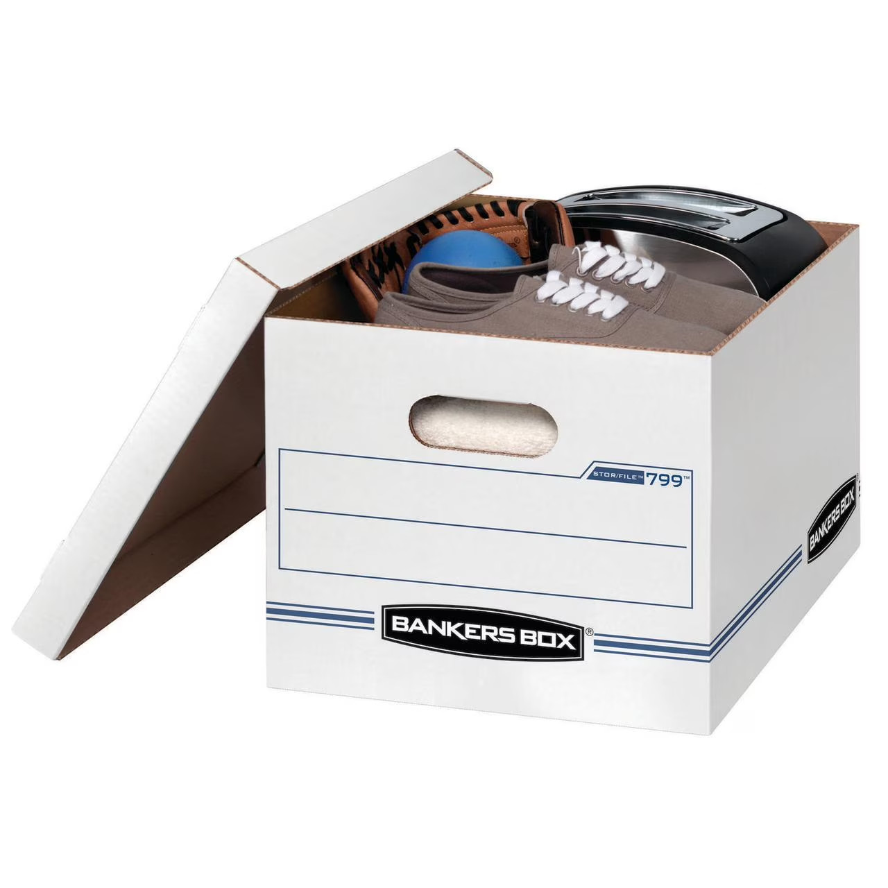 Bankers Box Basic Duty Letter/Legal File Storage Box with Lids, 10 Pack, White