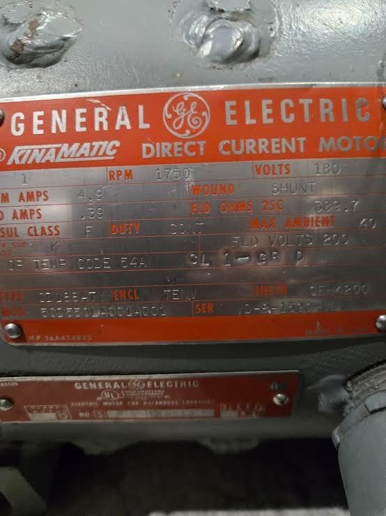 GE 1 HP KINAMATIC DIRECT CURRENT MOTOR 5CD550LA001A001 CD188ATY 180V NEW $1999