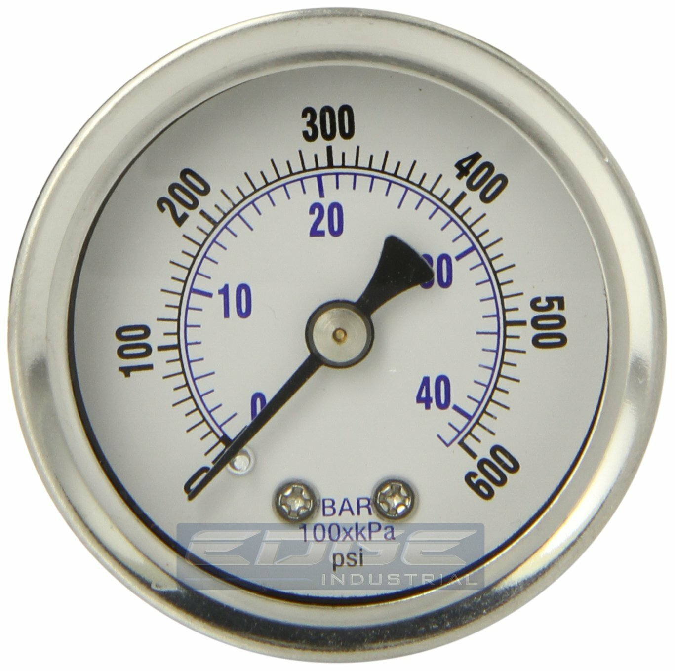 LIQUID FILLED PRESSURE GAUGE 0-600 PSI, 1.5″ FACE, 1/8″ NPT BACK MOUNT