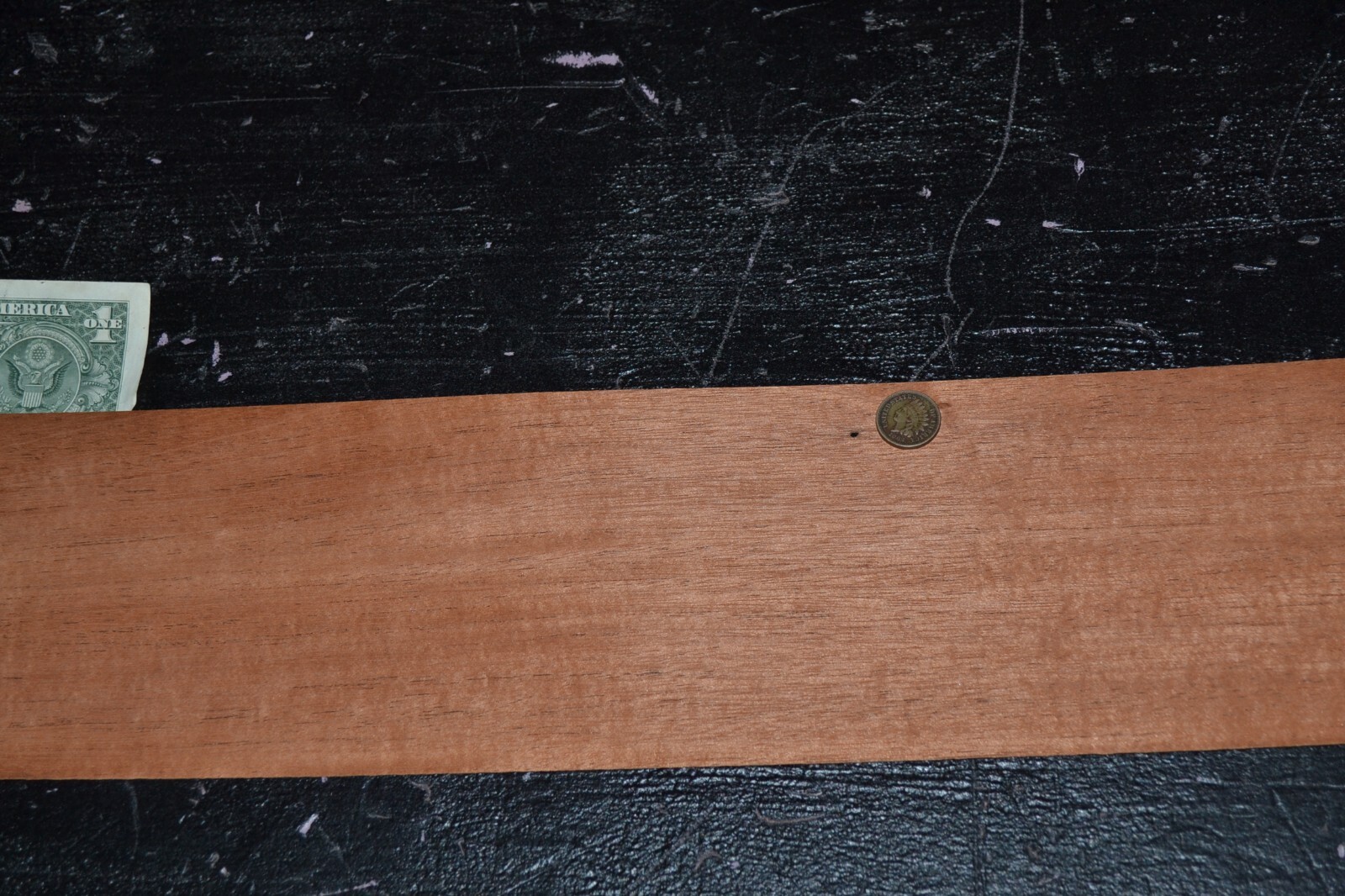 Honduran Mahogany Raw Wood Veneer Sheet 4.5 x 76 inches 1/42nd 4495-36