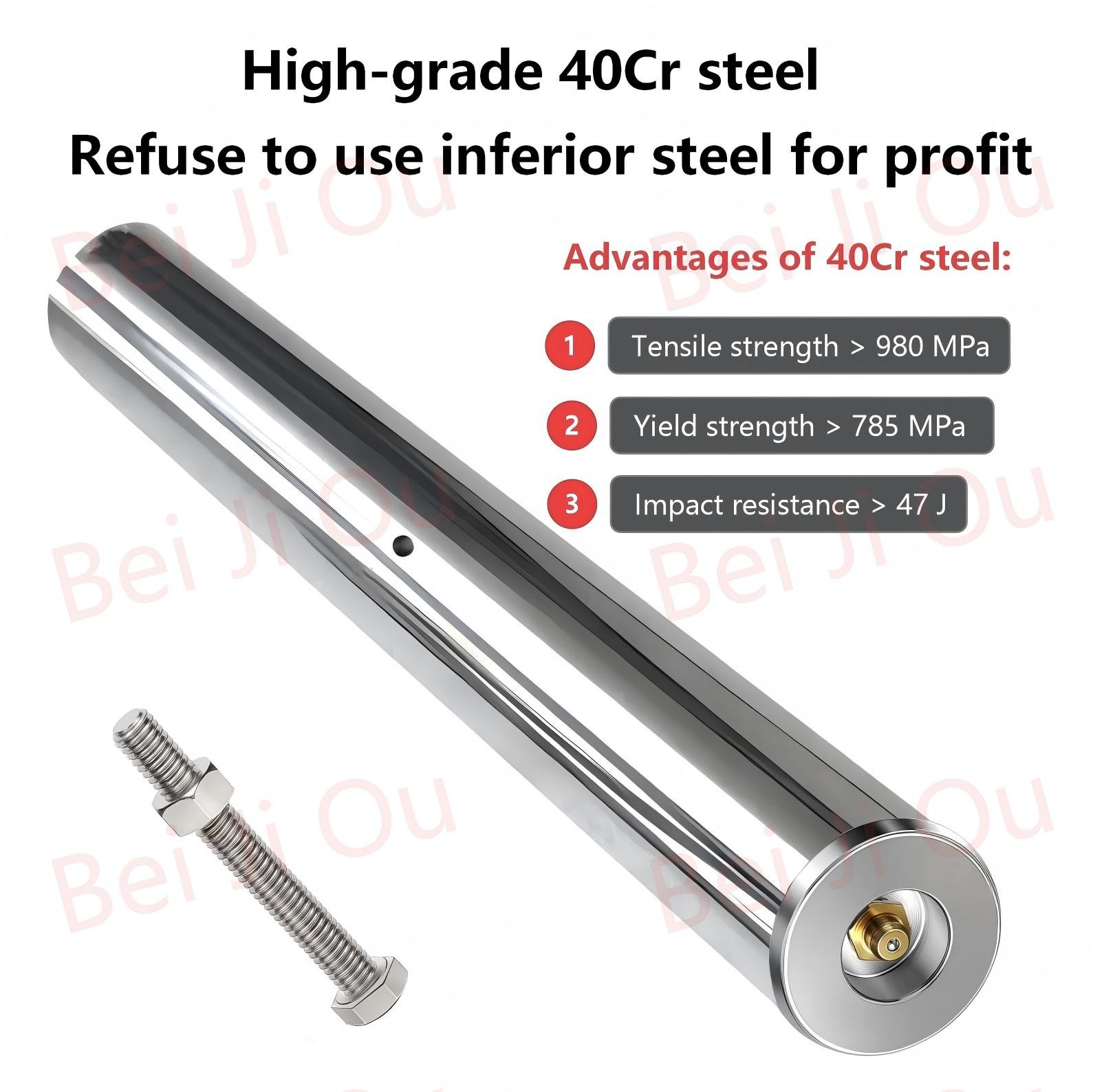 2PaiNew upgraded Excavator Universal Bucket Pin 45mm X330mm With grease nipple