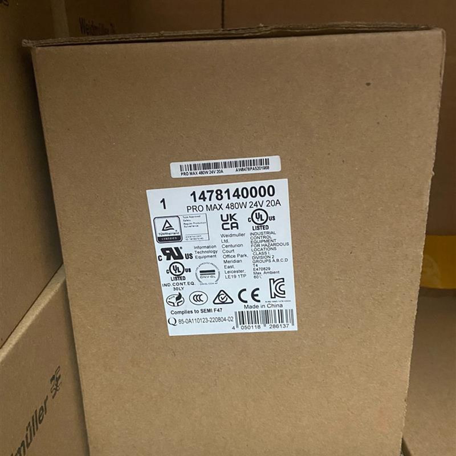 1PC New Weidmuller 1478140000 PRO MAX 480W 24V 20A Power Supply Fast Ship#QW