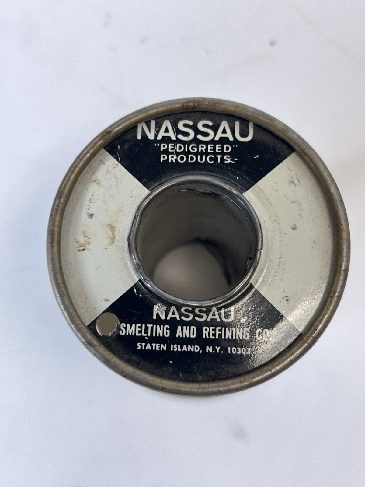 Vintage Nassau Smelting Refining Co. Solder Rosin Core 3.6 Oz, 10 Ft Bell System