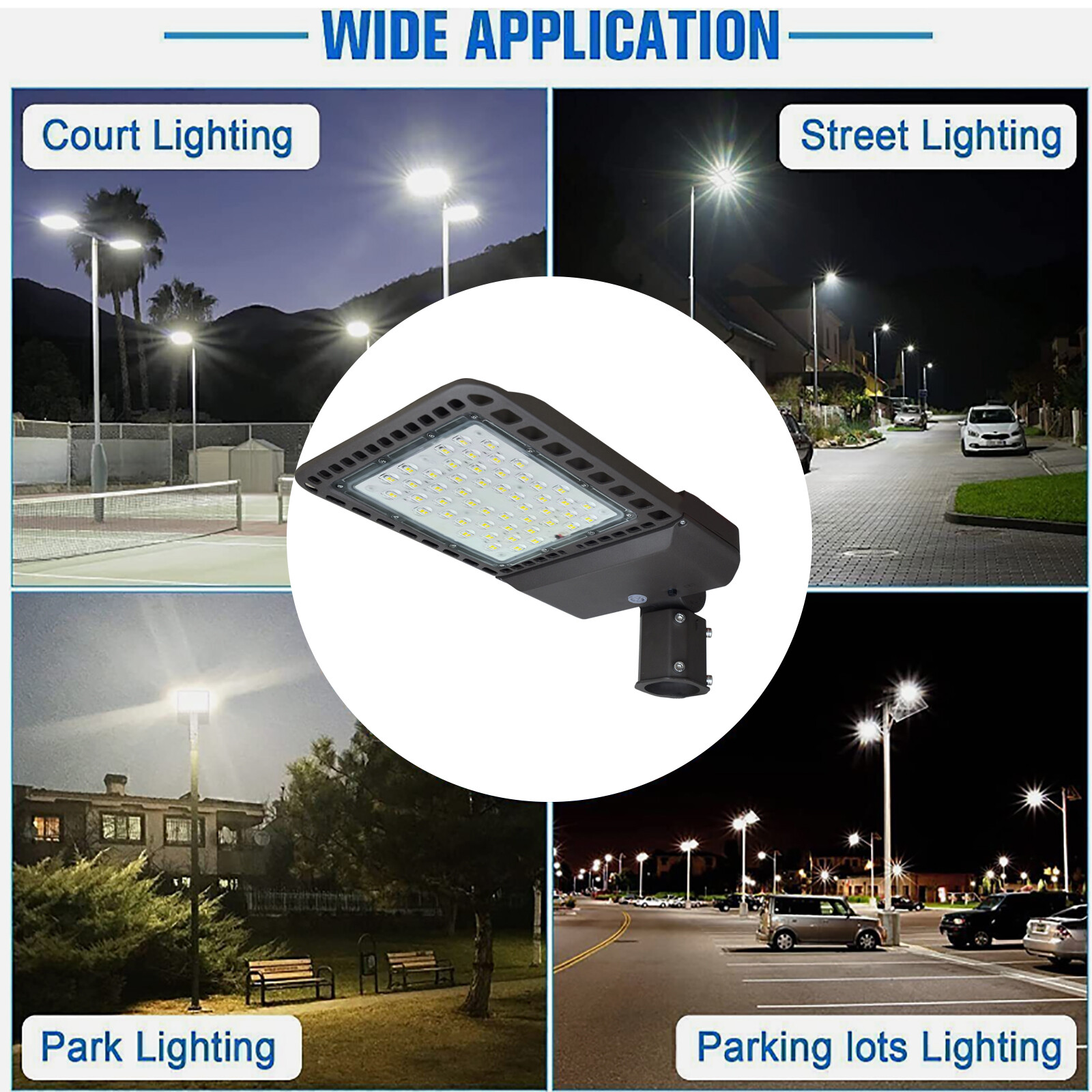 LED Stadium Flood Light Outdoor 600W Equivalent LED Arena Backyard Lights 5500K