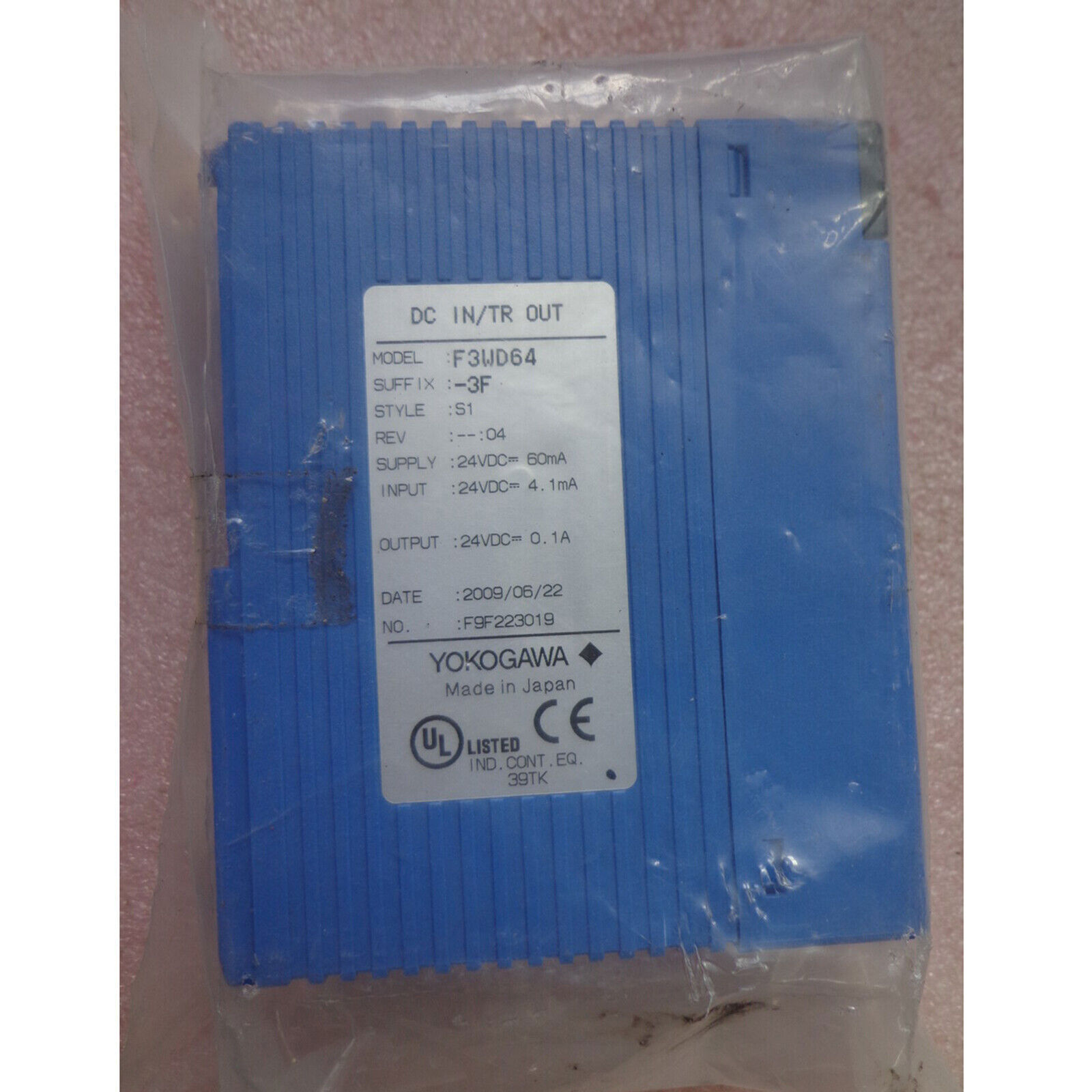 Yokogawa F3WD64-3F PLC Module One New F3WD643F Expedited Shipping