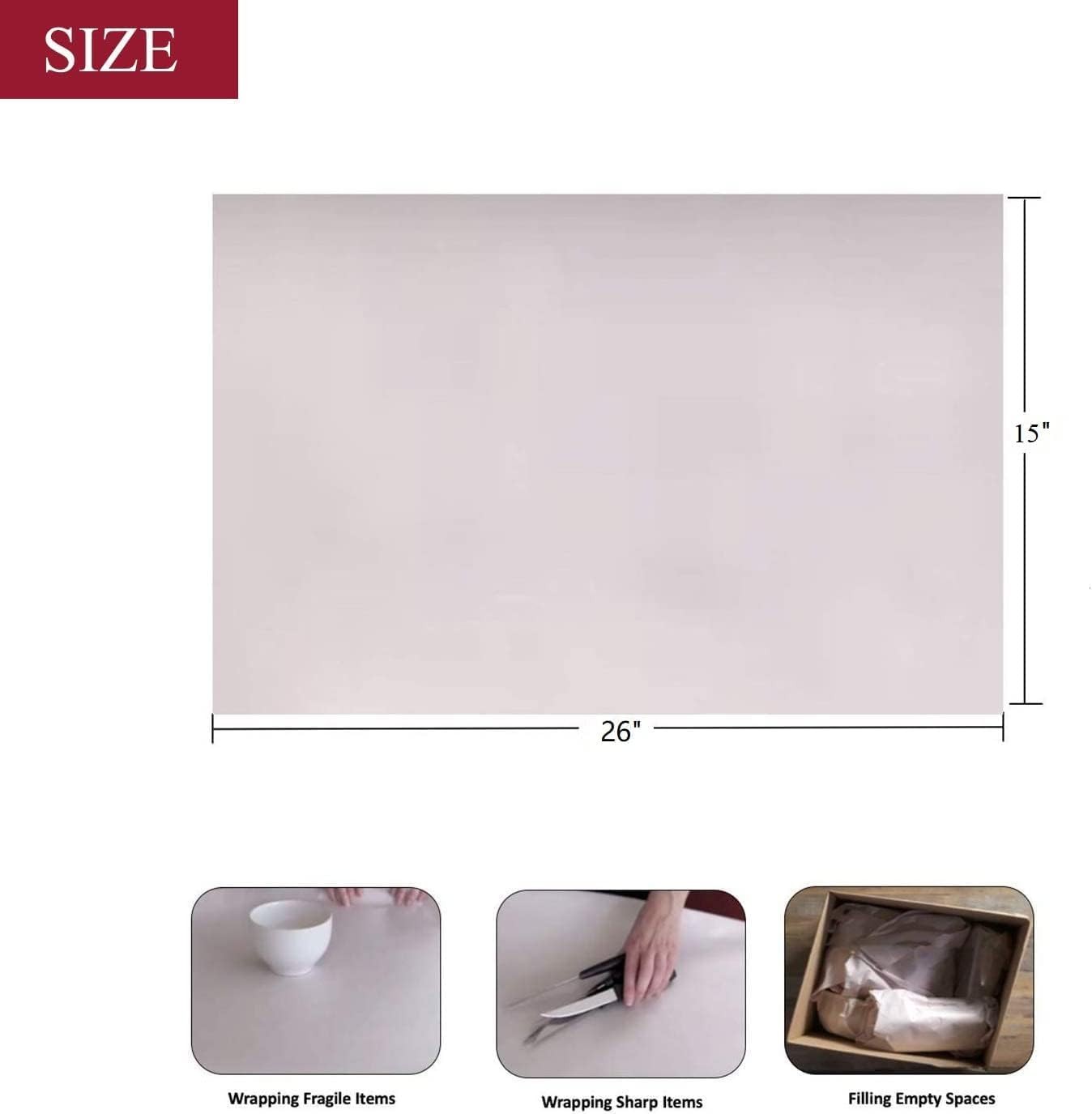 WAUPPY 200 Sheets Newsprint Packing Paper 200 Count (Pack of 1), white