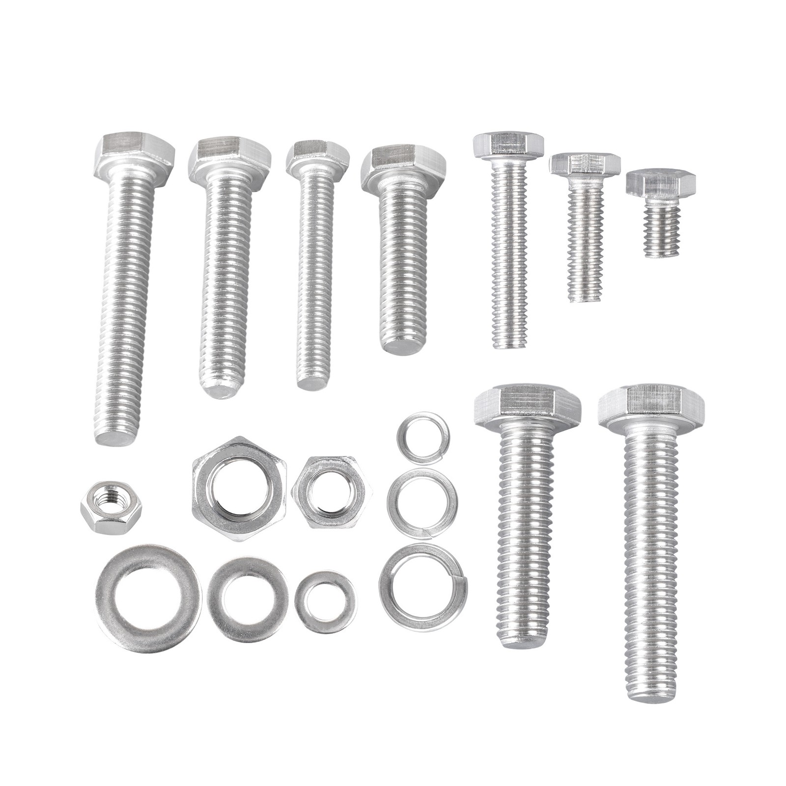 236pcs M6 M8 M10 Heavy Duty Bolts and Nuts Assortment Kit 304 Stainless Steel