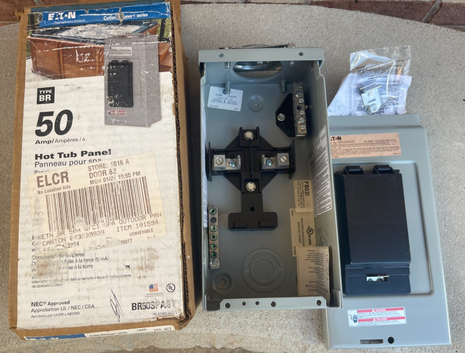 Eaton BR50SPAST, 50 Amp, 120/240V, 1 Phase, Circuit Breaker Panel (No Breaker)