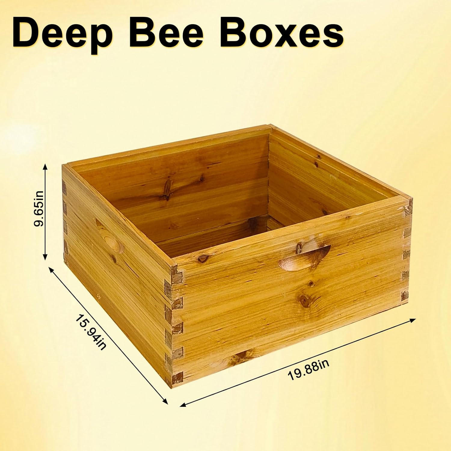 Beeswax Coated Bee Hive Starter Kit, 10-Frame Langstroth Beehive with 2 Deep and