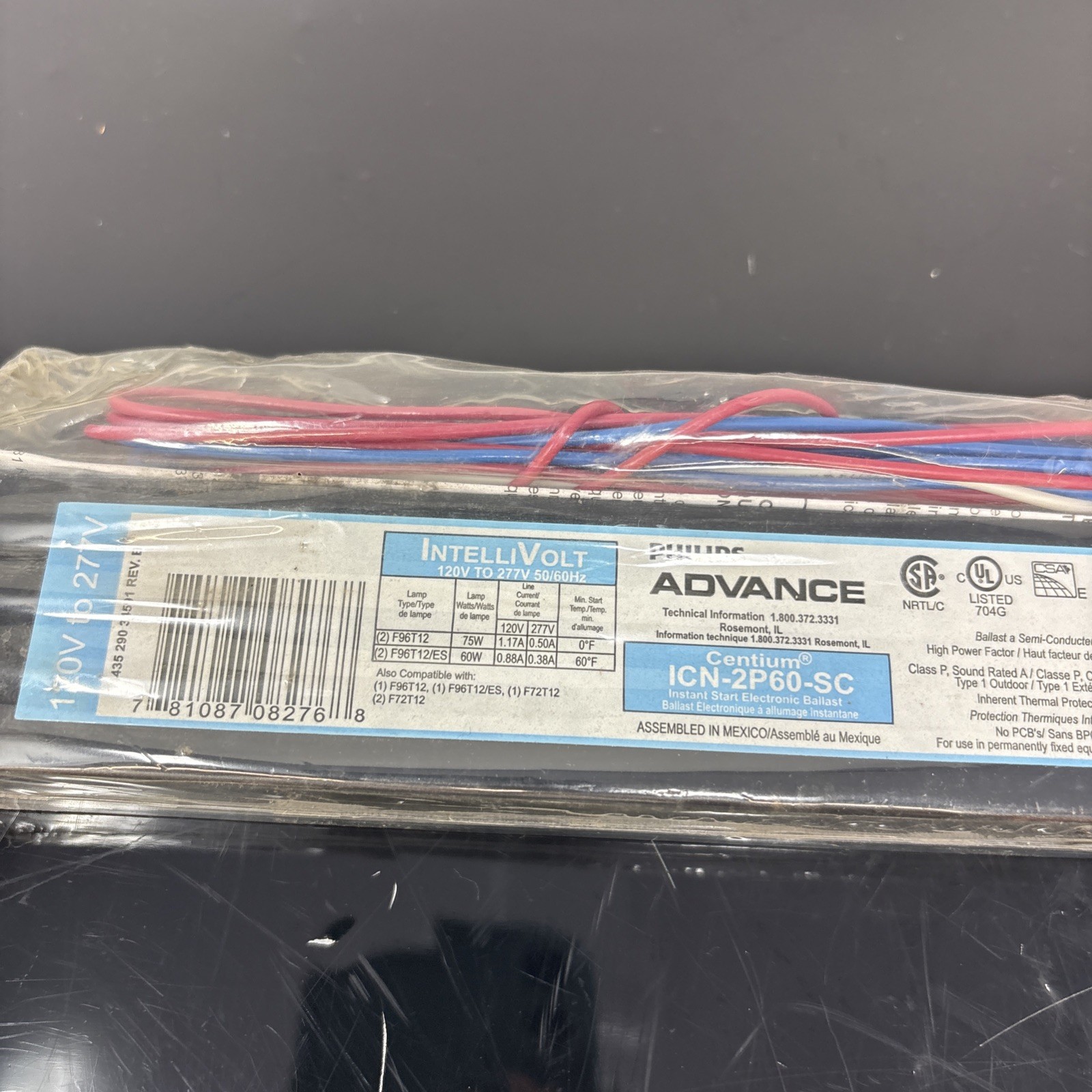 ICN2P60SC PHILIPS ADVANCE NEW GENUINE ROHS COMPLIANT BALLAST