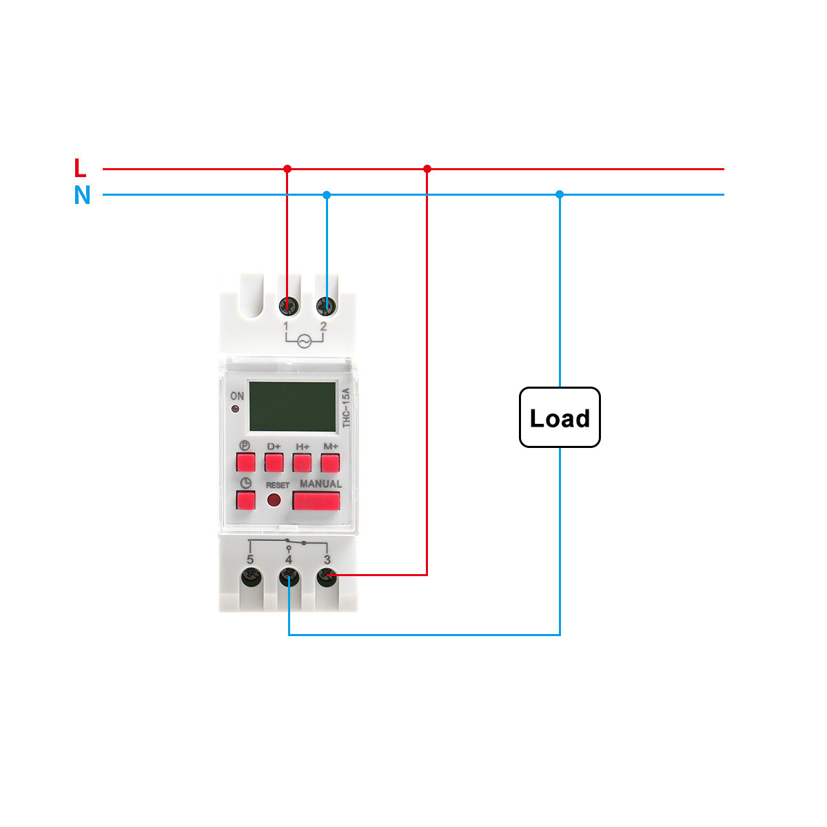 GEYA Programmable Digital LCD Timer Weekly Time Electronic Switch 15A 12-240V