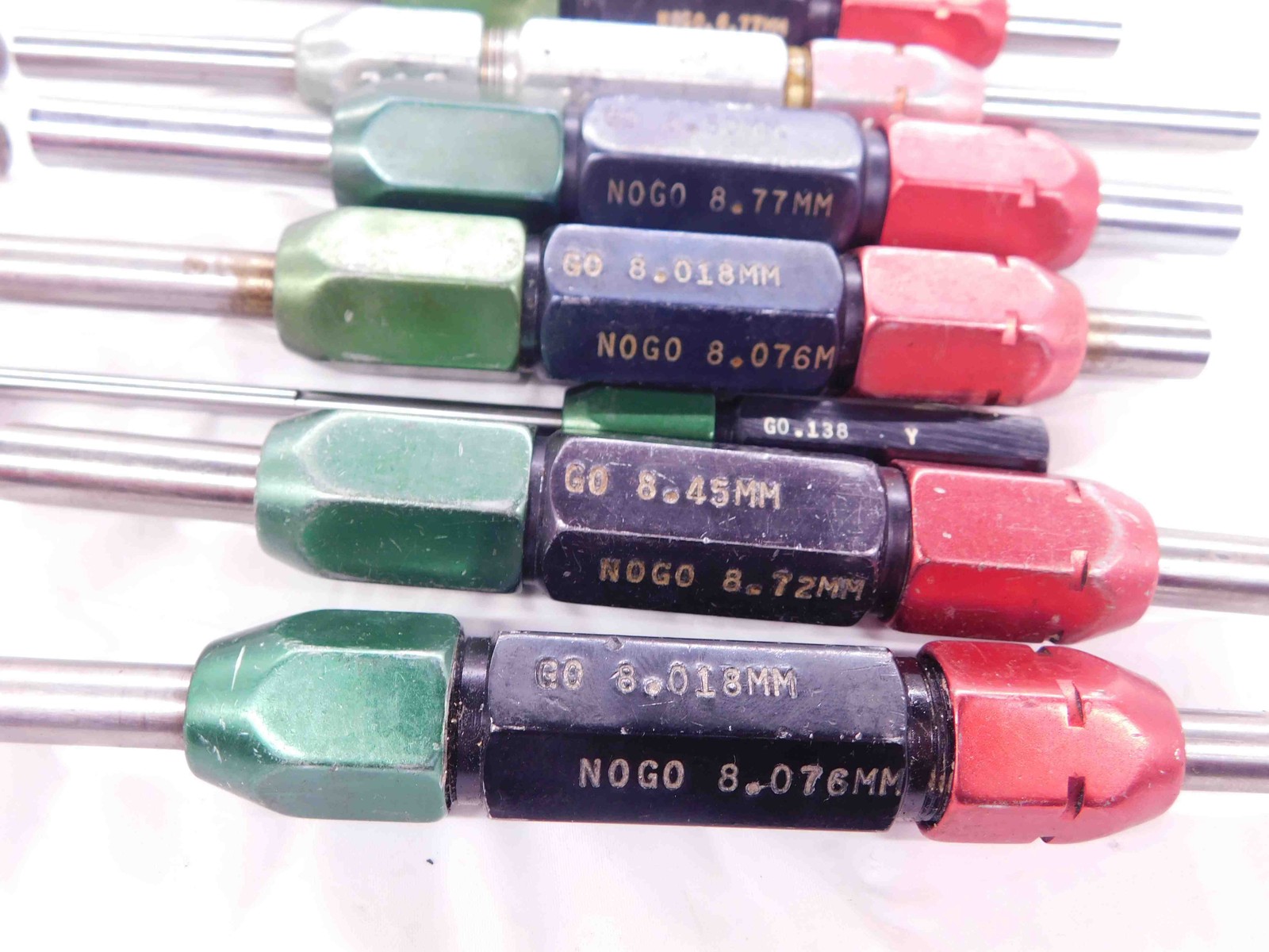 22 PC LOT OF ASSORTED PIN PLUG GAGES APROX SIZE RANGE 2.5000mm TO 8.5000mm