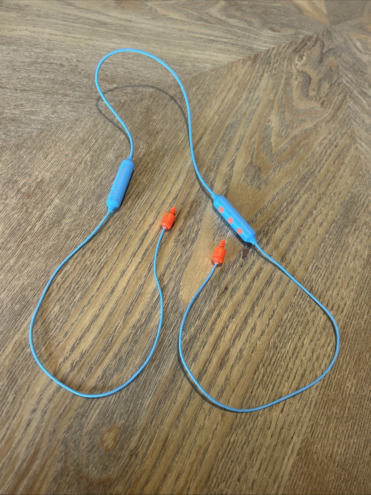 Plugfones Wireless BasicPro Bluetooth, Earplugs, Headphones! Blue Orange MISSING