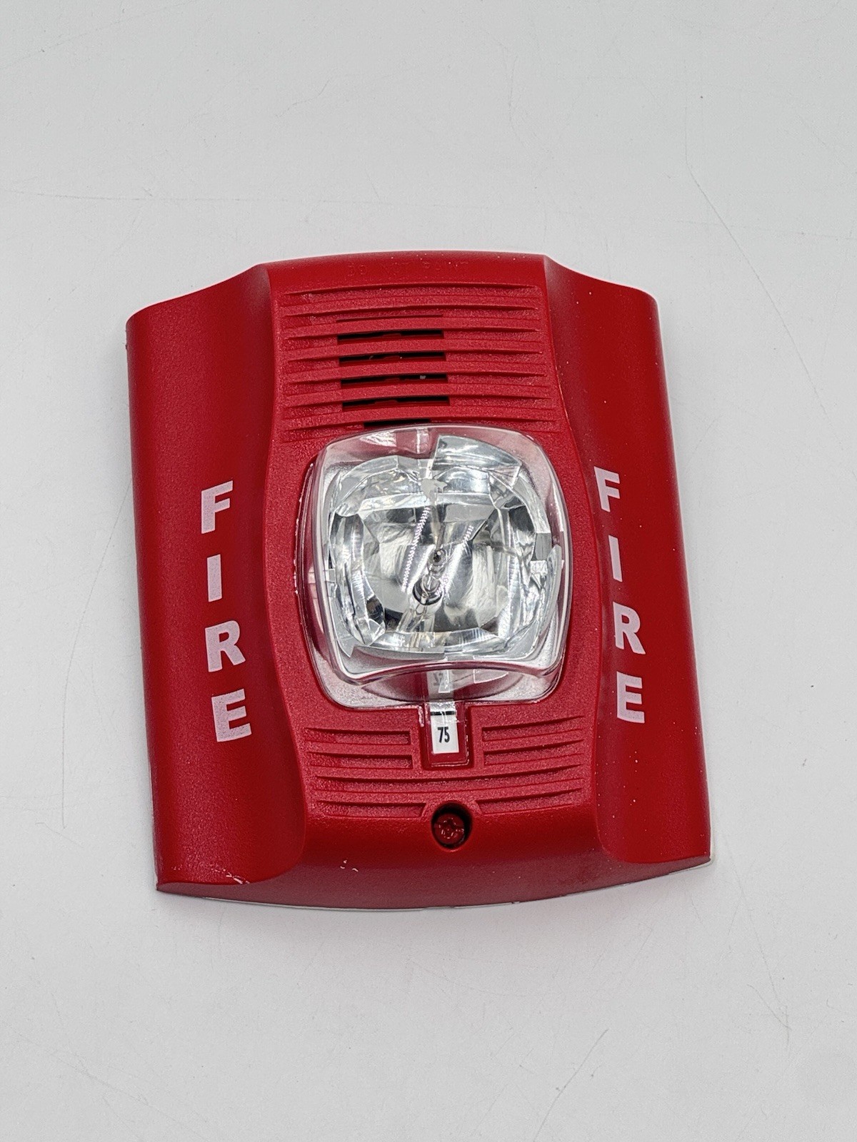 System Sensor P2R Horn Strobe – Red, Wall Mount w/ mounting plate