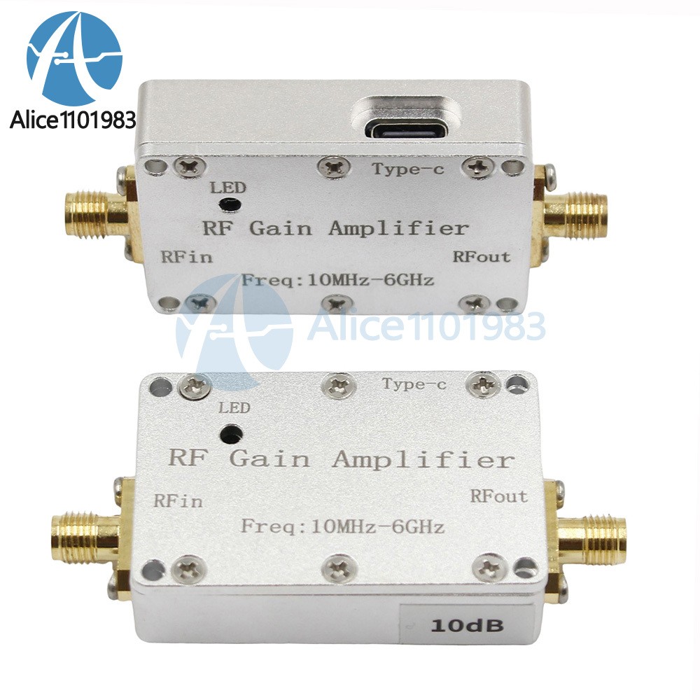 10M-6GHz Low Noise Amplifier Gain 10-40DB LNA RF Amp Signal Driving Receiver
