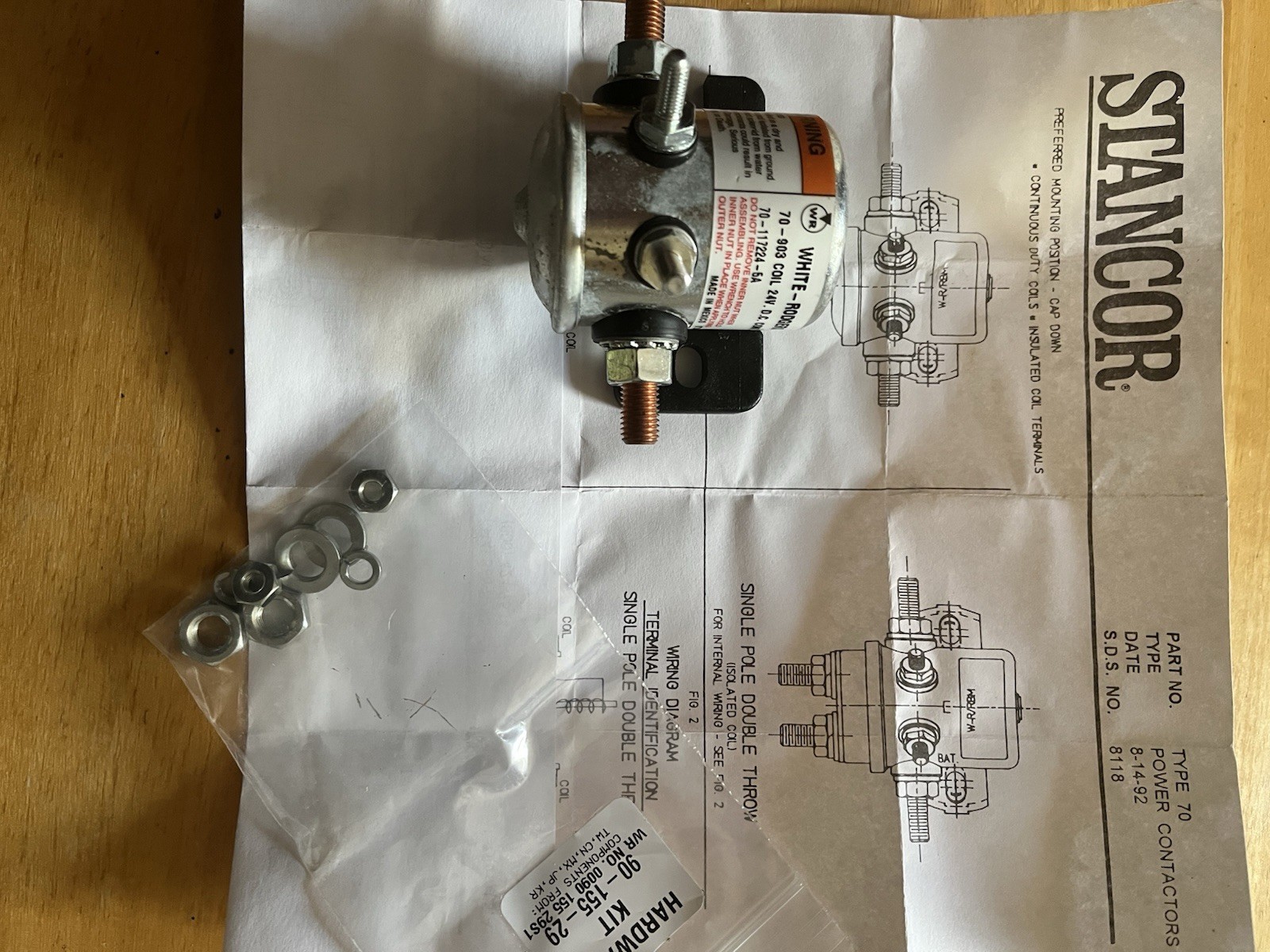 70-903 24V White Rodgers Solenoid for Universal 70-117224-5A 70-903S1