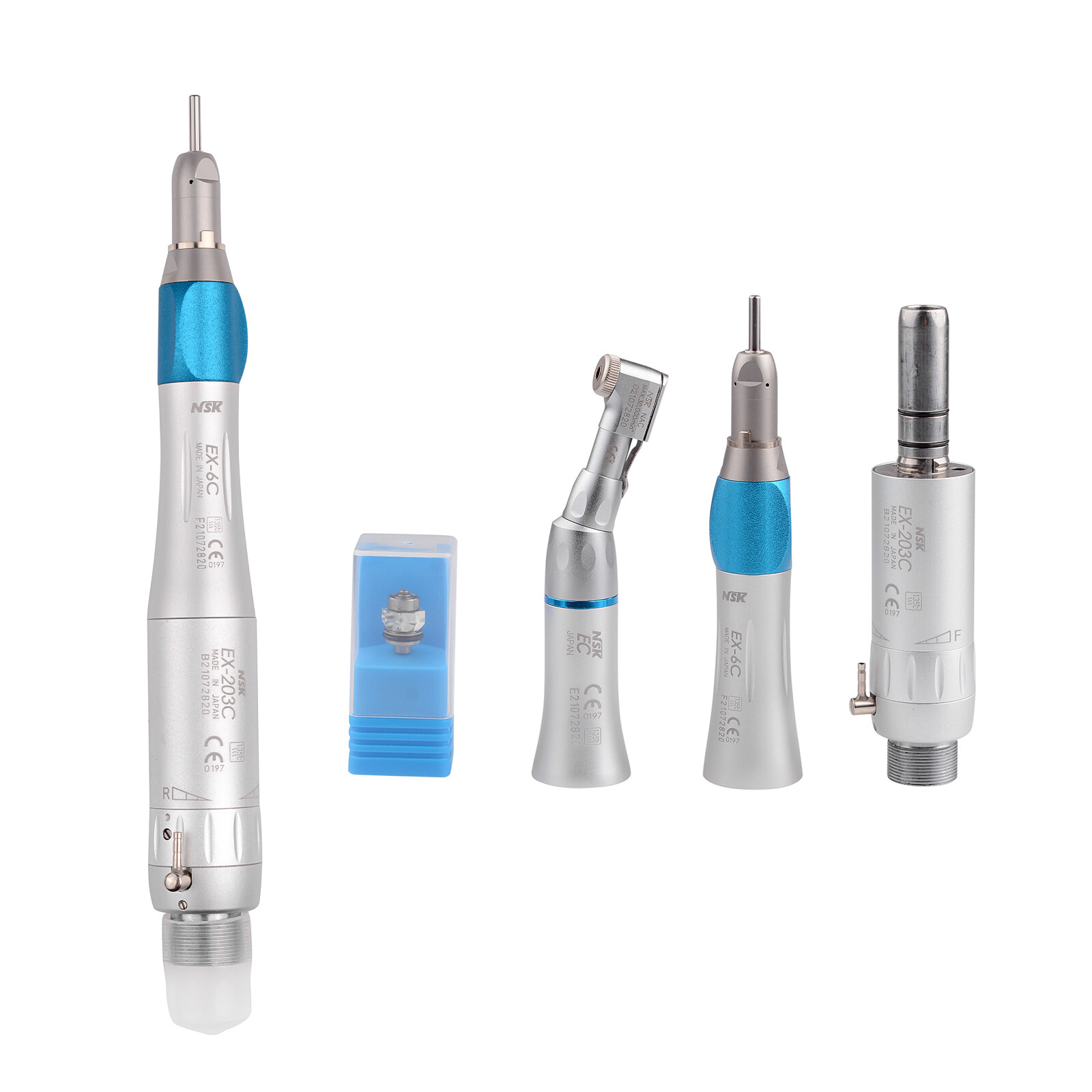 Dental NSK Type LED PANA MAX High Speed Handpiece+Low Speed EX203C 4H/2H+Bearing